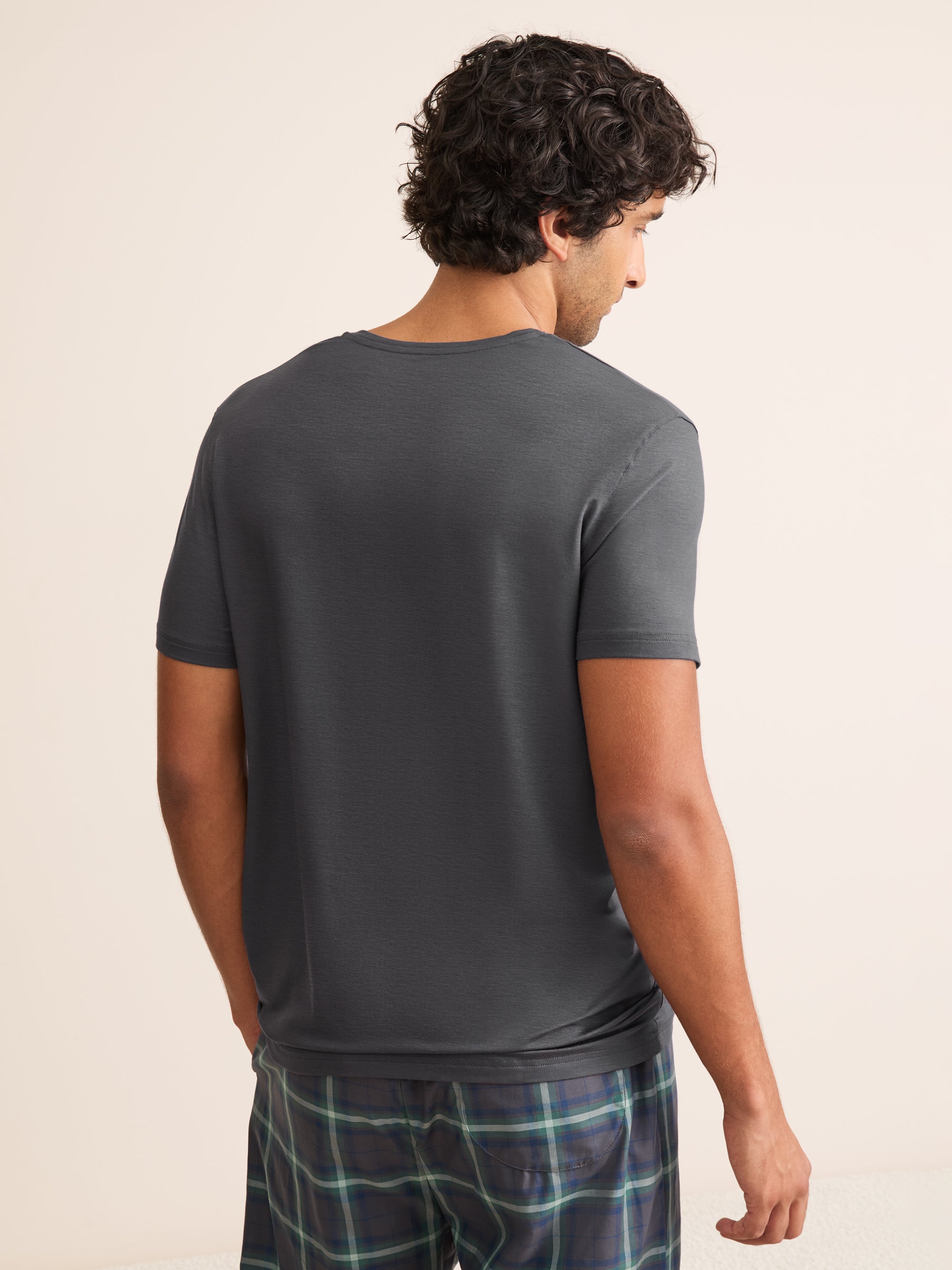 Basel Micro Modal V-Neck T-Shirt Elephant Gray