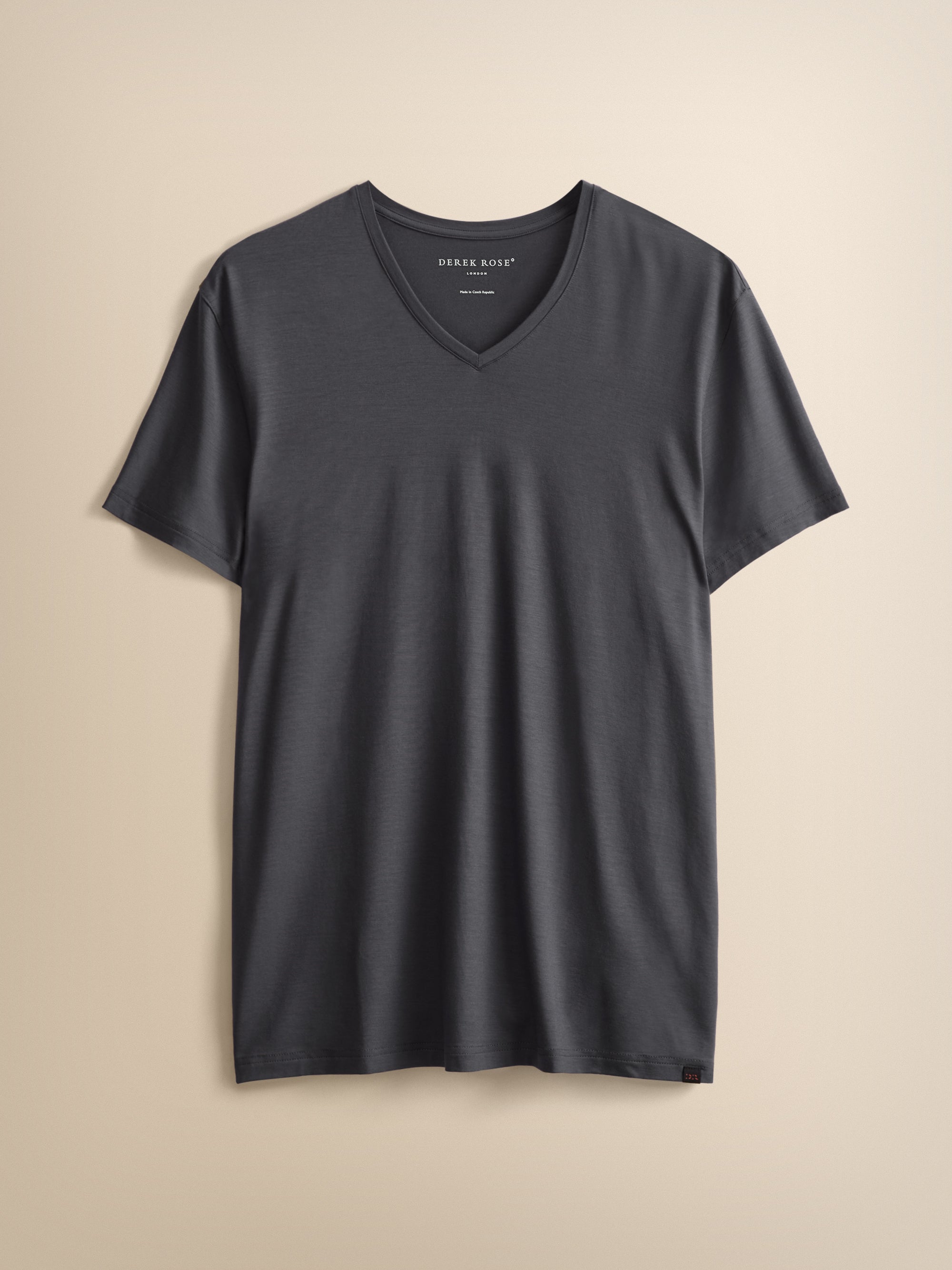 Basel Micro Modal V-Neck T-Shirt Elephant Gray
