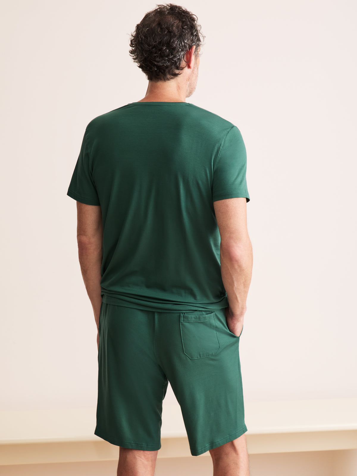 Basel Micro Modal V-Neck T-Shirt Pine Green