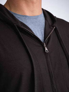 Men's Hoodie Basel Micro Modal Stretch Black