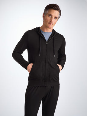 Men's Hoodie Basel Micro Modal Stretch Black