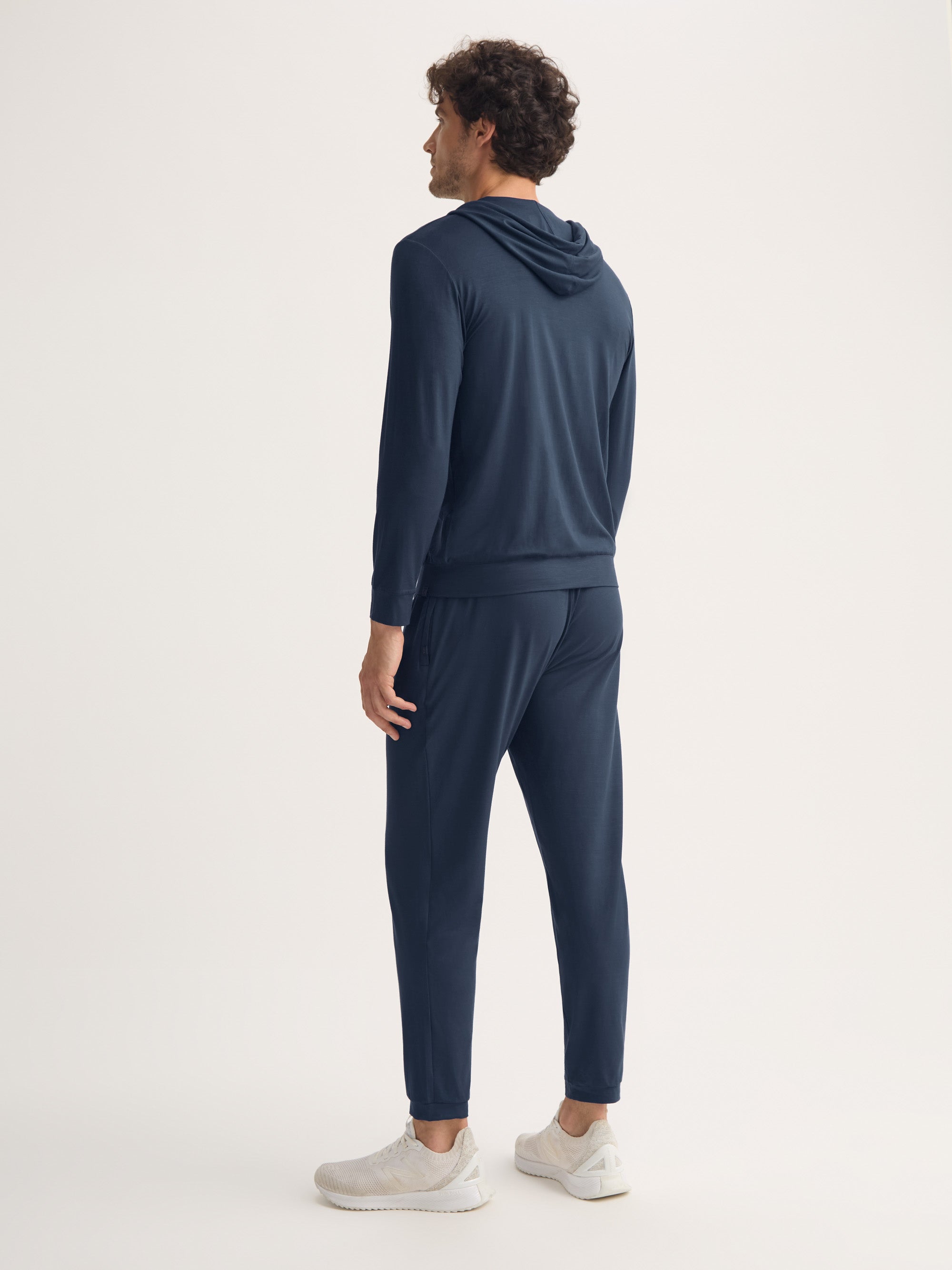 Men's Hoodie Basel Micro Modal Stretch Navy