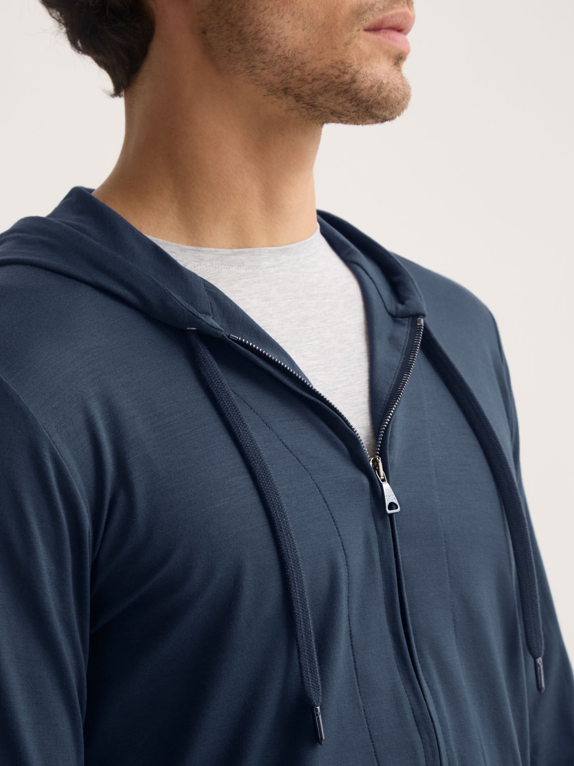Men's Hoodie Basel Micro Modal Stretch Navy