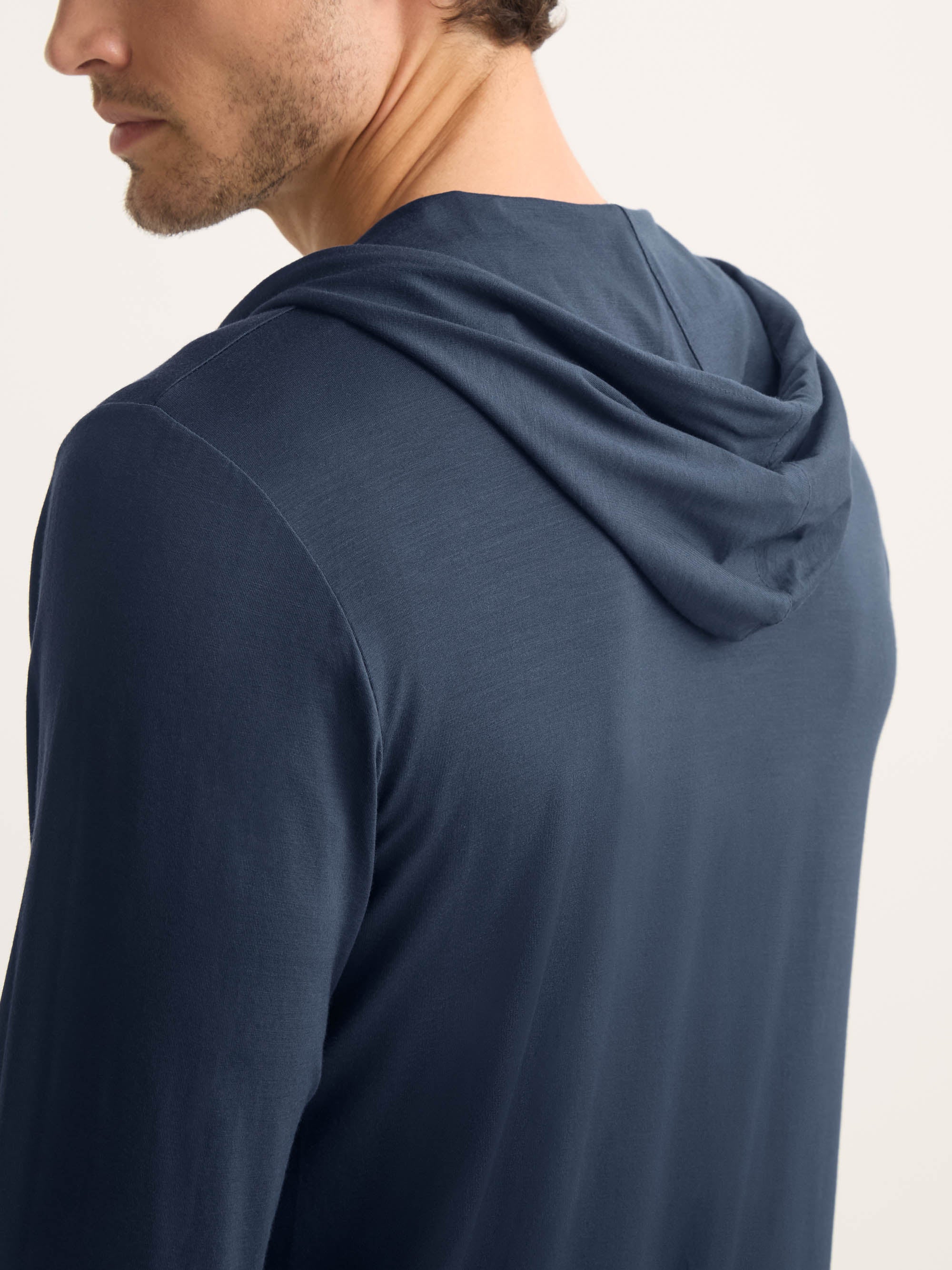 Men's Hoodie Basel Micro Modal Stretch Navy
