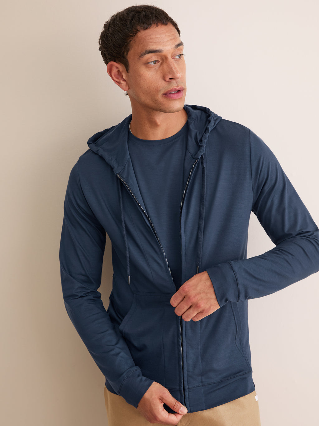 Zip Up Hoodie Basel Micro Modal Stretch