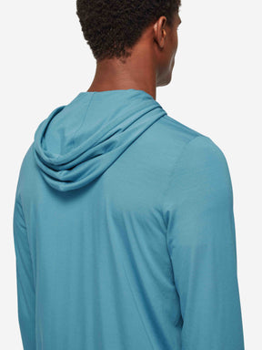 Men's Jersey Hoodie Basel Micro Modal Stretch Harbour Blue