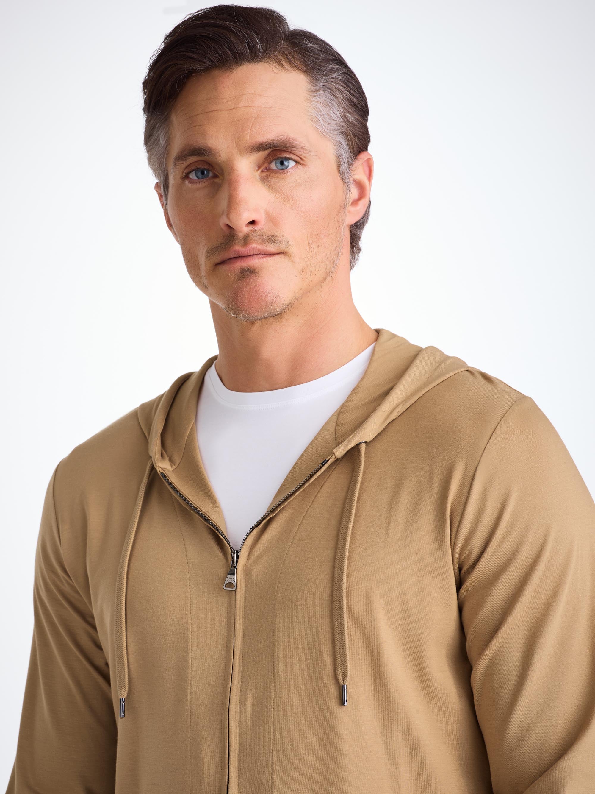 Men's Hoodie Basel Micro Modal Stretch Camel