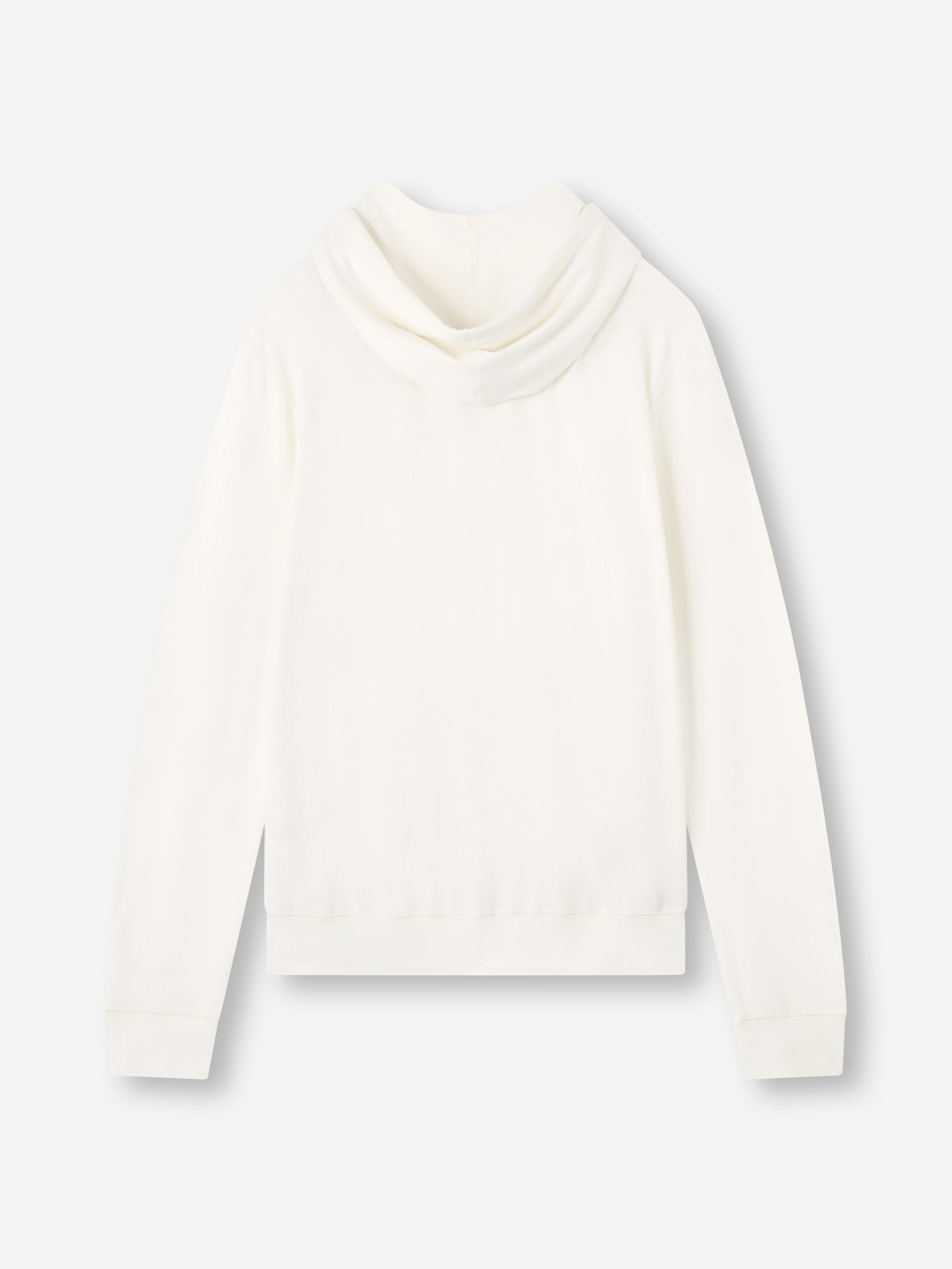 Men's Zip Up Hoodie Basel Micro Modal Stretch Vanilla | Derek Rose
