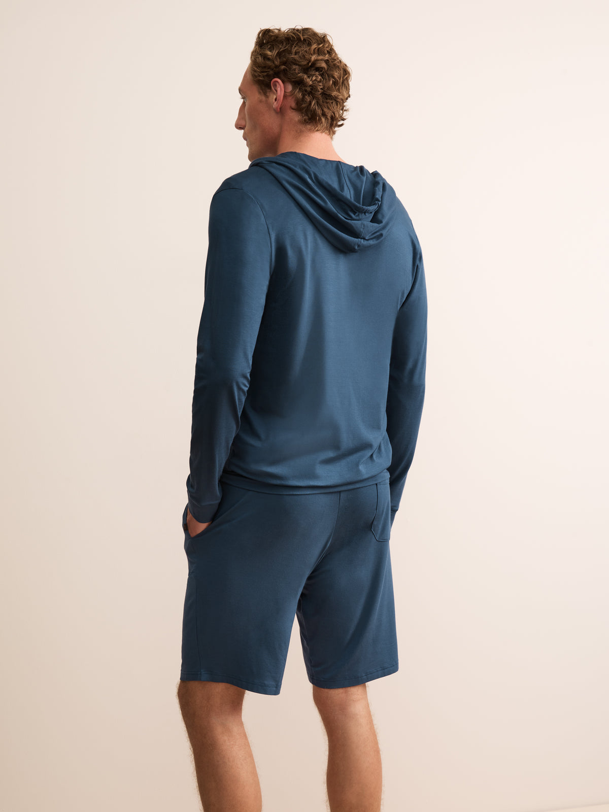 Basel Micro Modal Zip Up Hoodie Ocean Blue