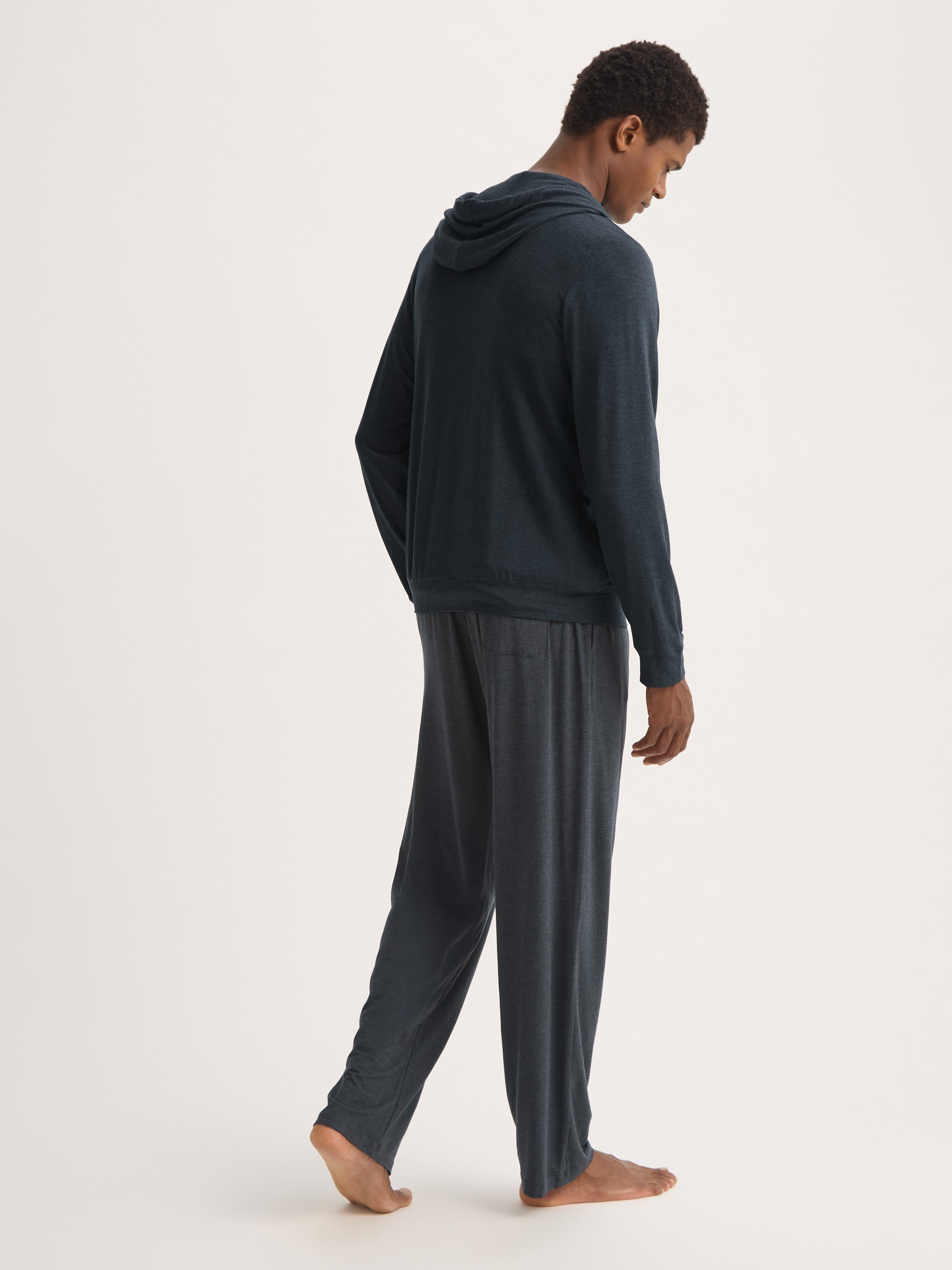 Men's Jersey Hoodie Marlowe Micro Modal Anthracite