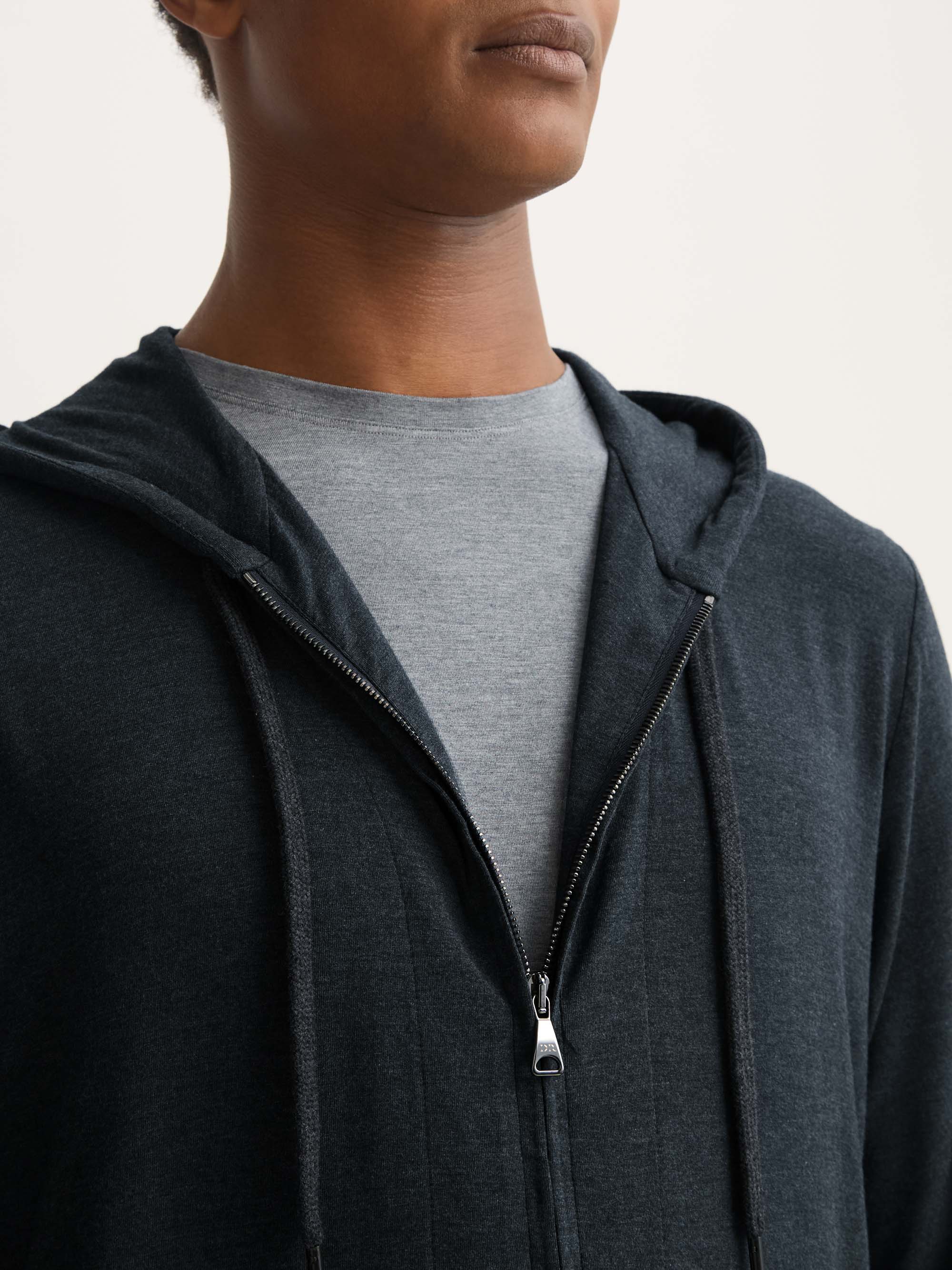 Men's Jersey Hoodie Marlowe Micro Modal Anthracite