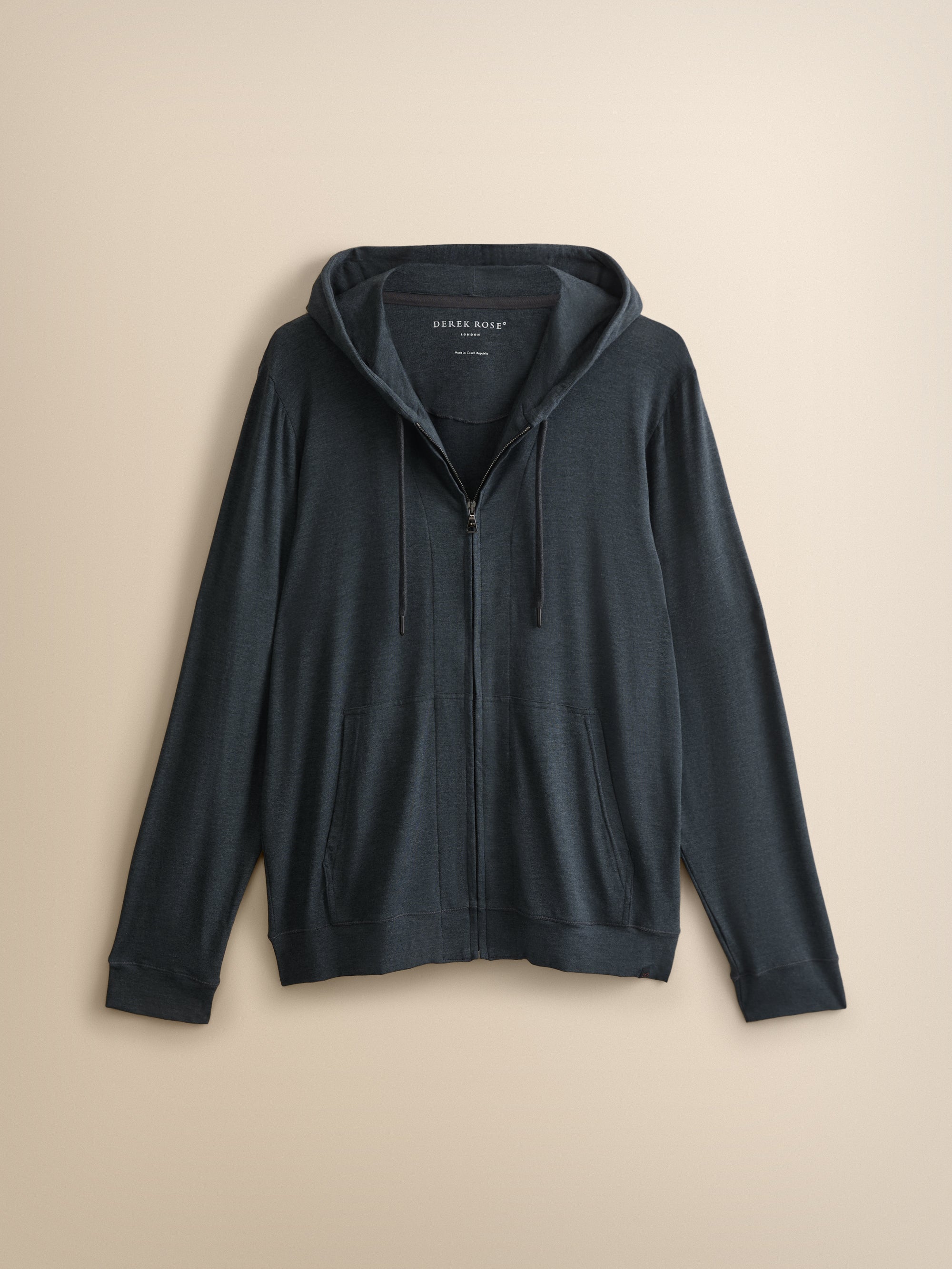 美品 smooth mood Tully Hooded Zip Up チャコール Men's Marlowe Micro Modal Zip Up Hoodie Anthracite Grey | Derek Rose