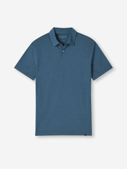 Men's Polo Shirt Ramsay Pique Cotton Lyocell Denim