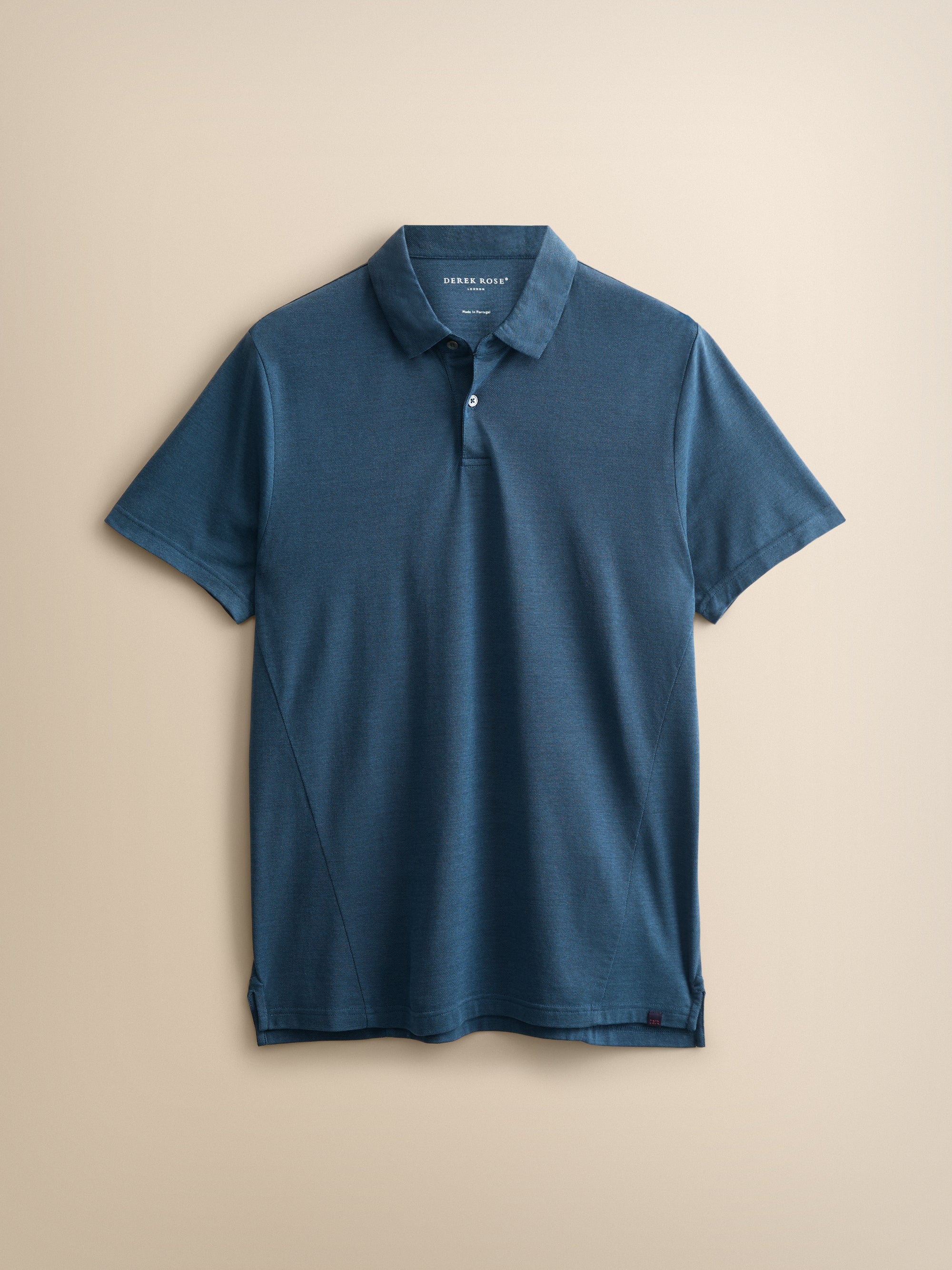 Ramsay Cotton Blend Polo Shirt Denim Blue