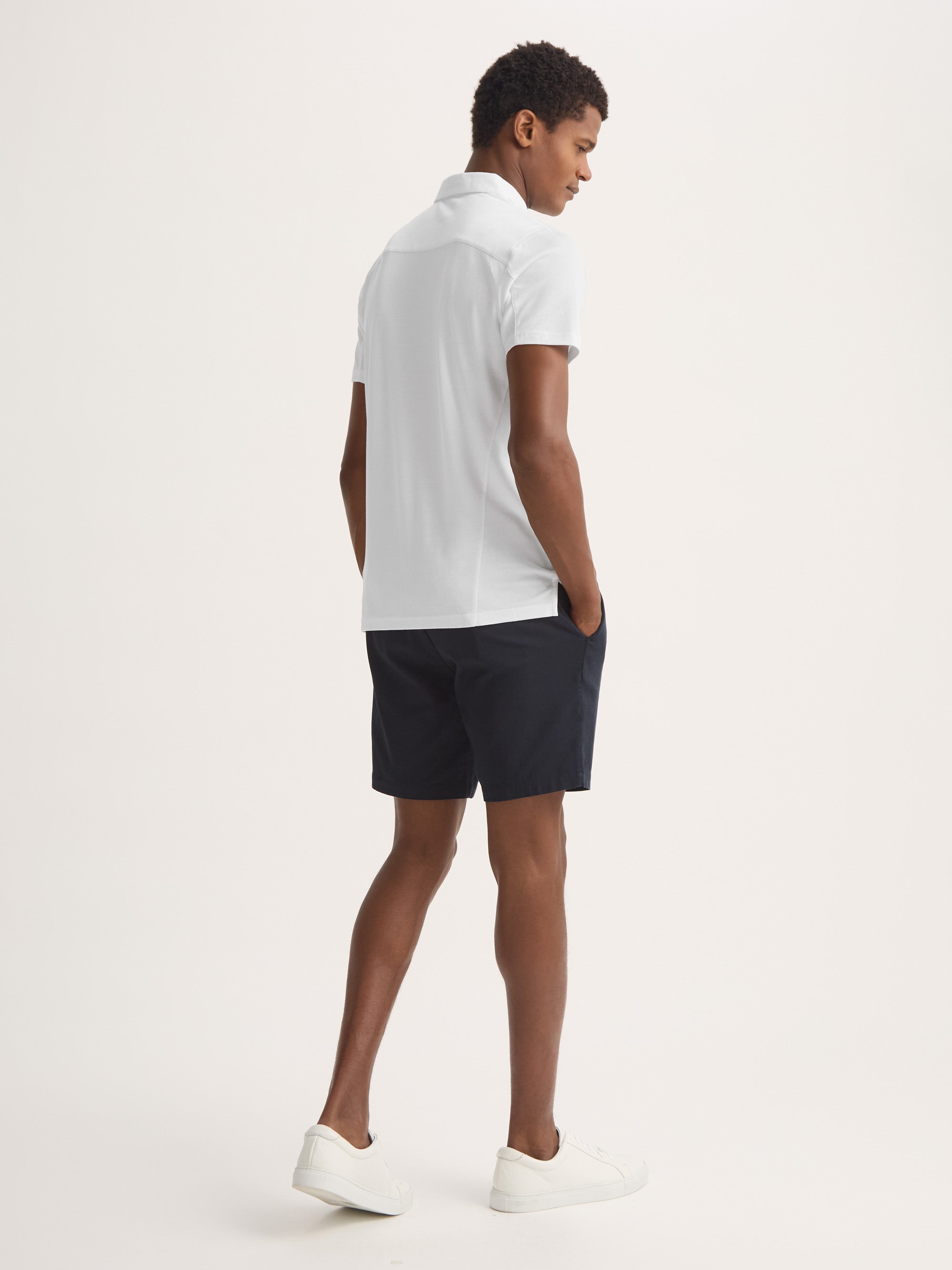 Men's Polo Shirt Ramsay Pique Cotton Lyocell White