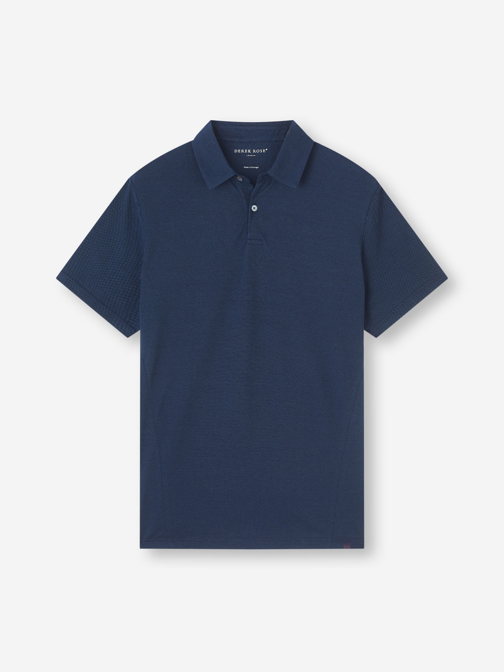 Men's Polo Shirt Ramsay Pique Cotton Lyocell Navy
