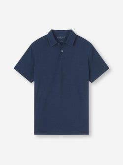 Men's Polo Shirt Ramsay Pique Cotton Lyocell Navy