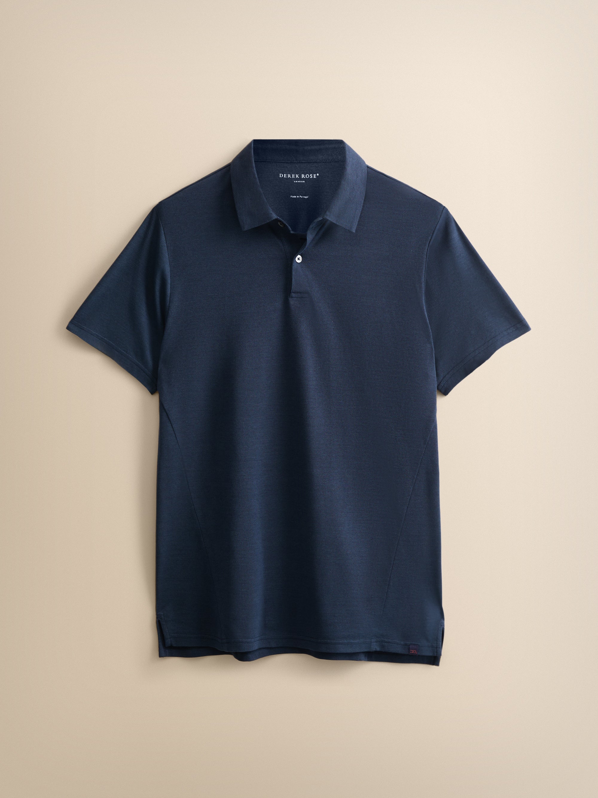 Ramsay Cotton Blend Polo Shirt Navy Blue