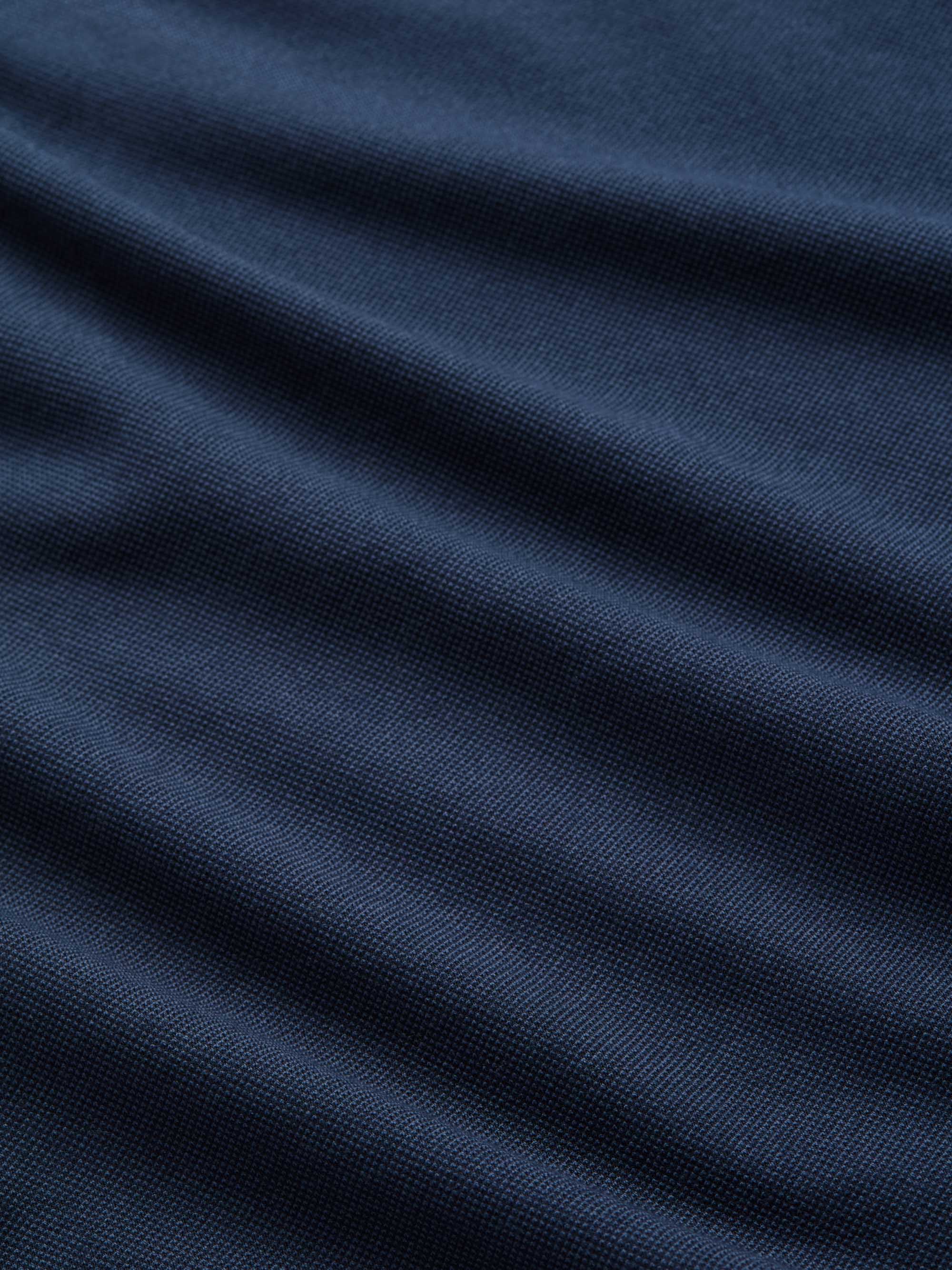Men's Polo Shirt Ramsay Pique Cotton Lyocell Navy