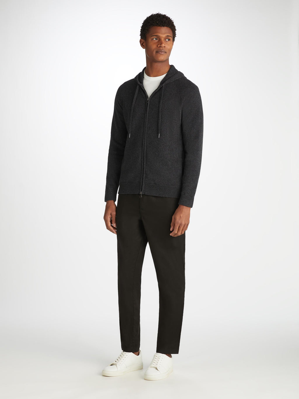 Finley Cashmere Hoodie Track Pants Charcoal Set