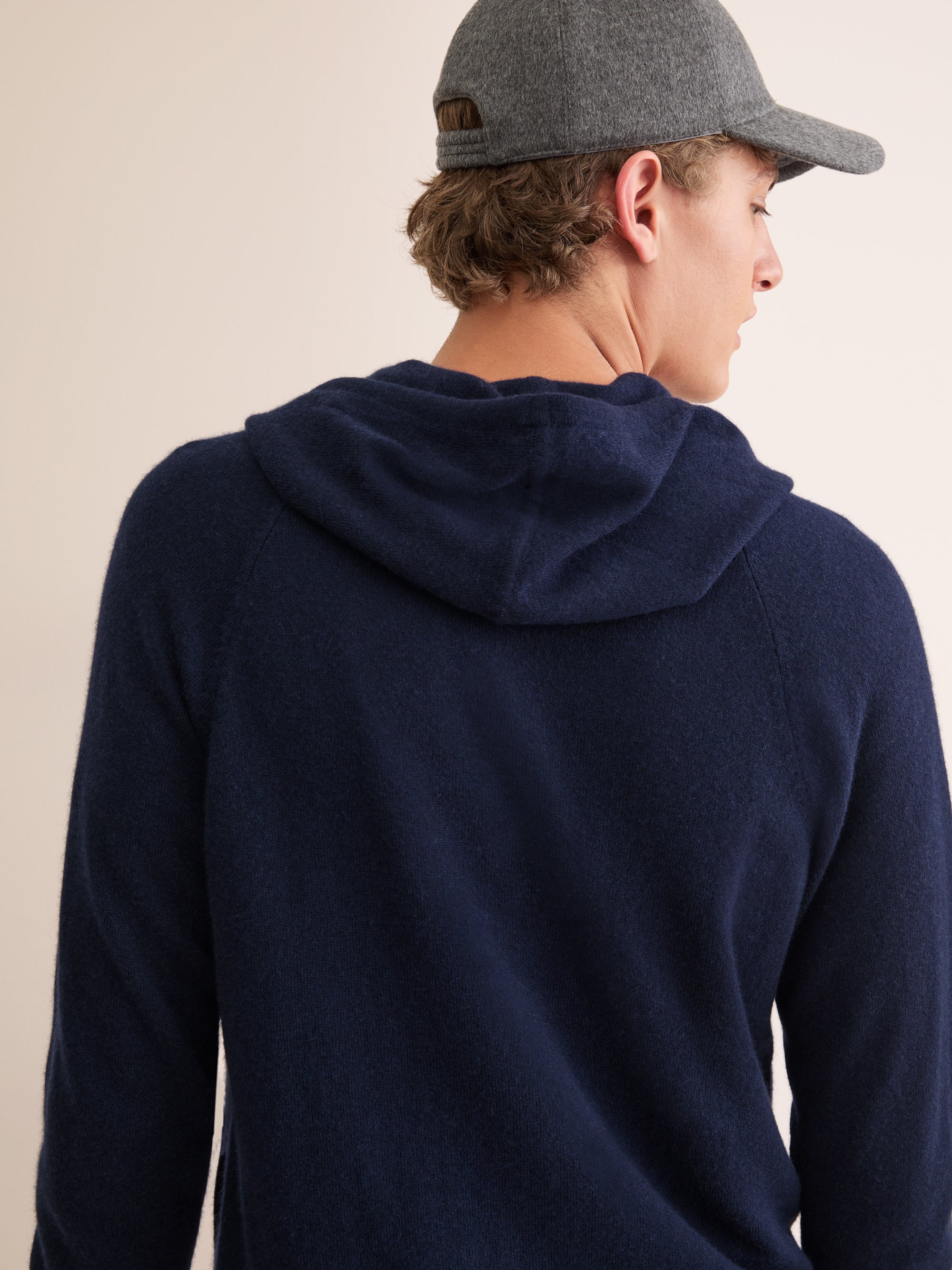 Men's Zip Up Hoodie Finley Cashmere Navy