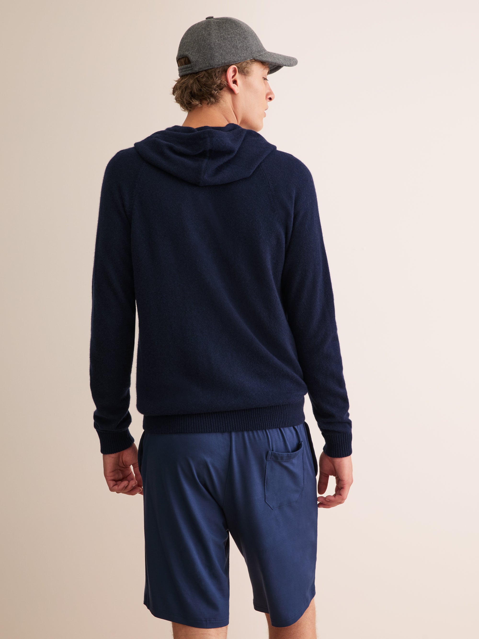 Men's Zip Up Hoodie Finley Cashmere Navy