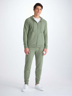 Men's Finley Cashmere Hoodie and Track Pants Sage Green Set