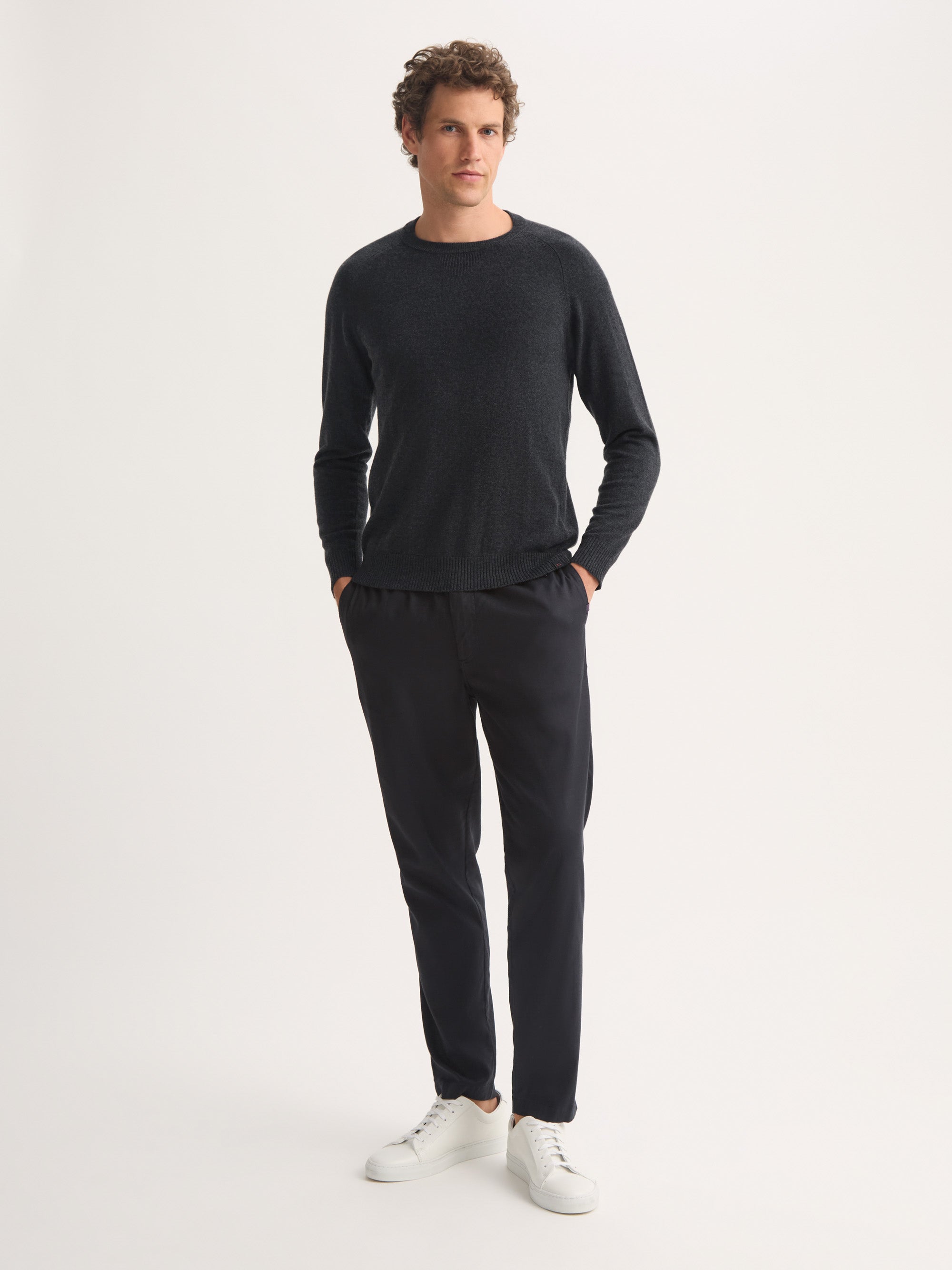 Men's Sweater Finley Cashmere Charcoal