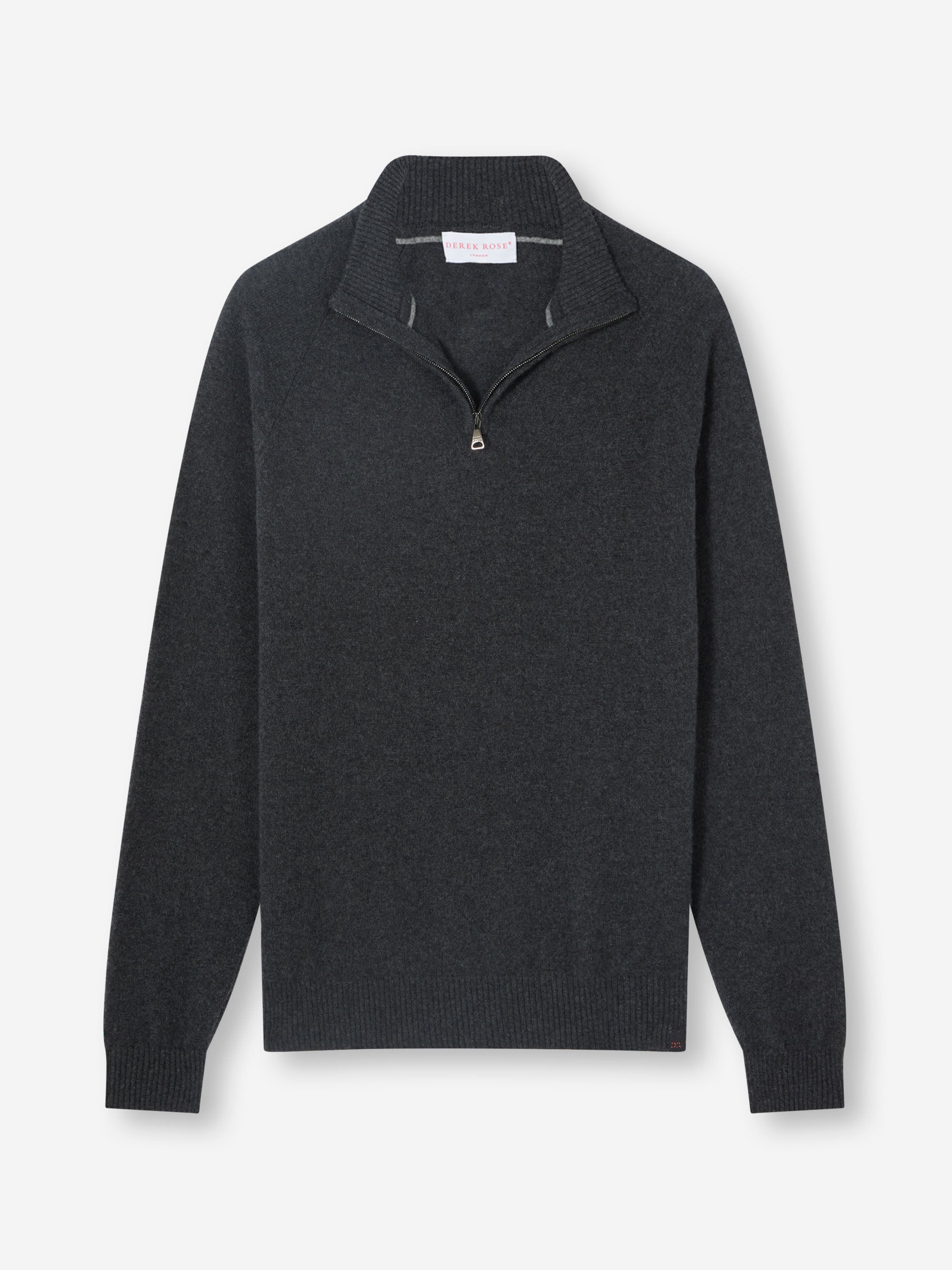 Men's Half-Zip Sweater Finley Cashmere Charcoal