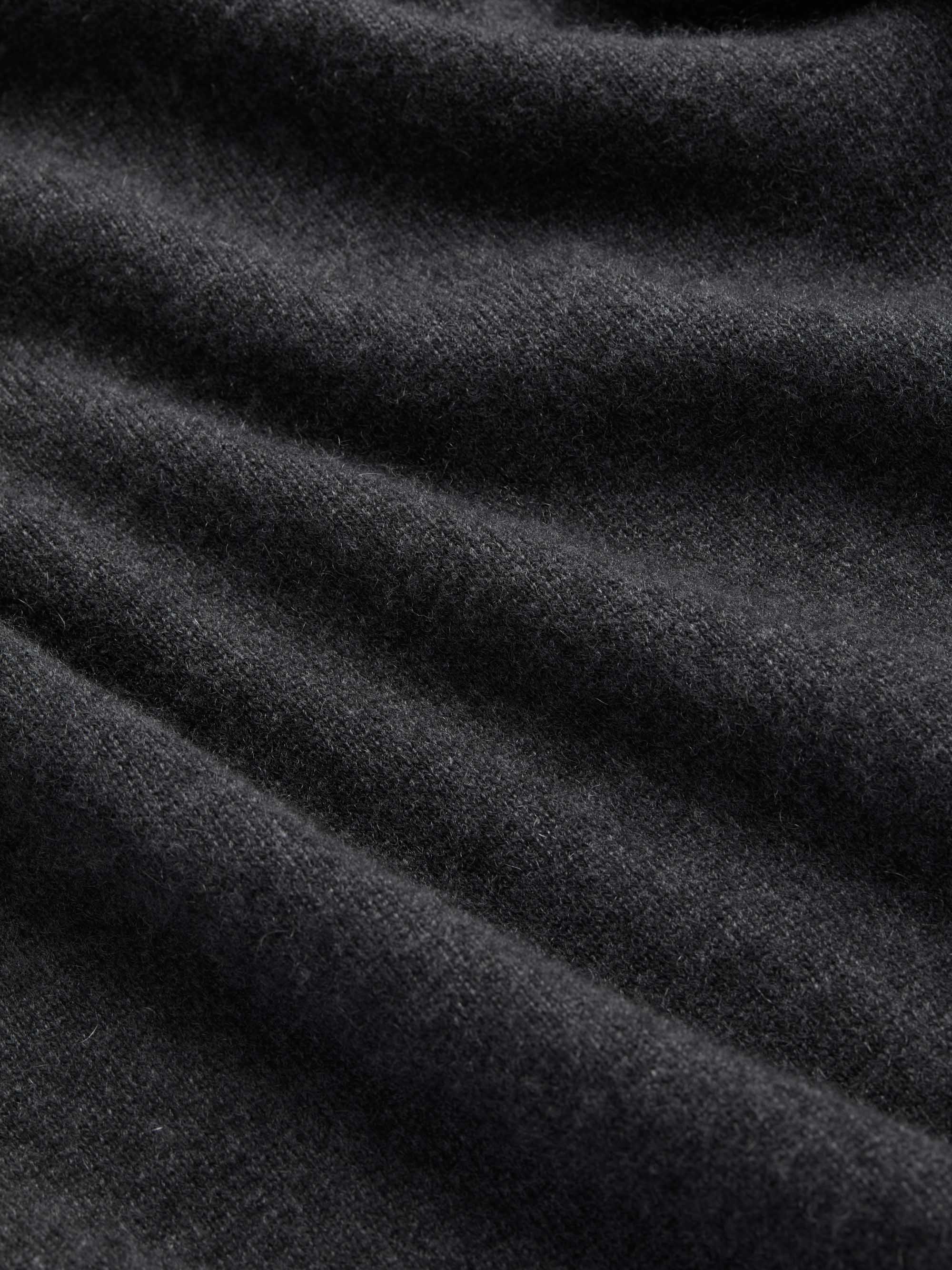 Men's Zip Up Hoodie Finley Cashmere Charcoal
