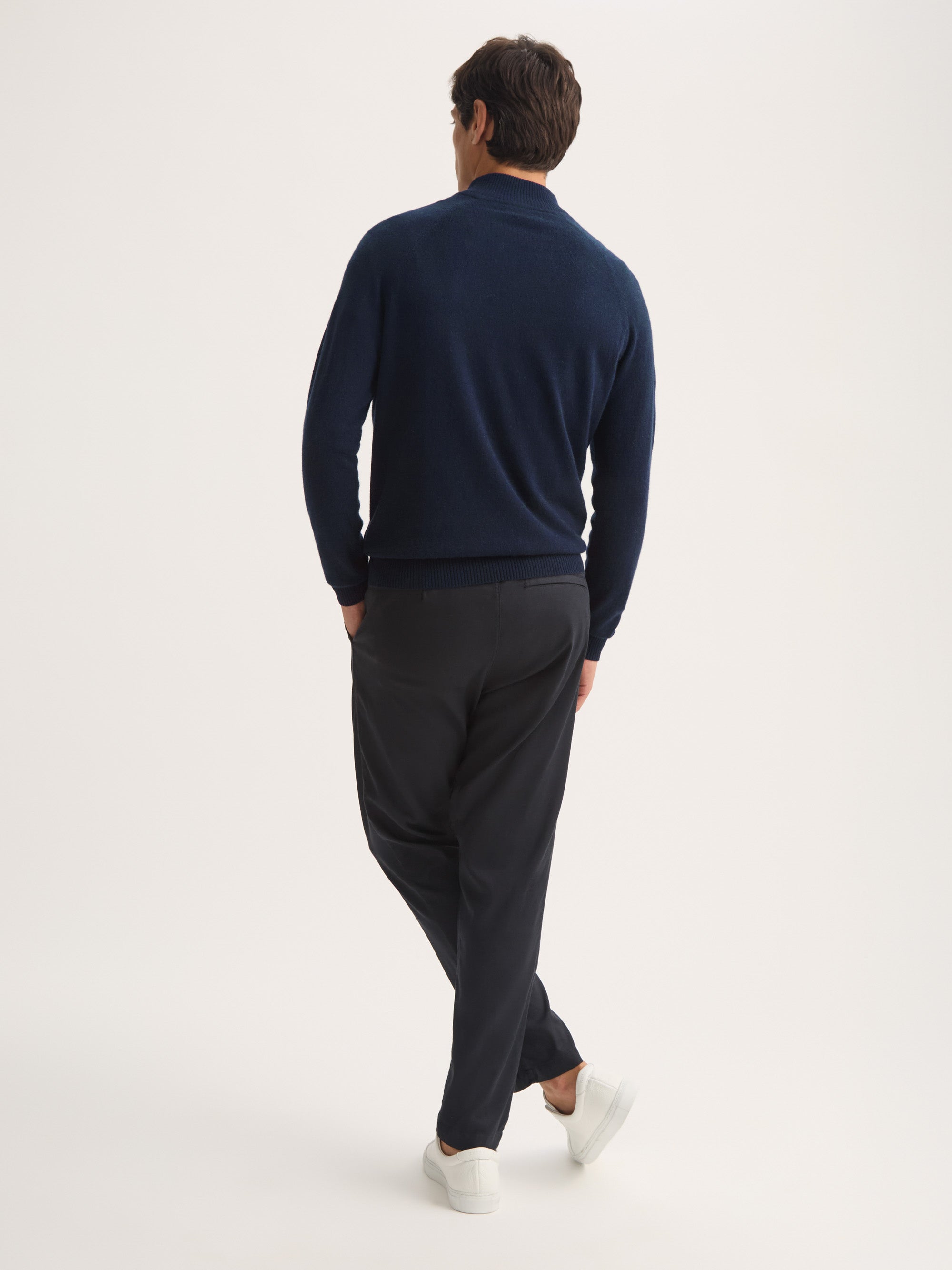 Men's Half-Zip Sweater Finley Cashmere Navy