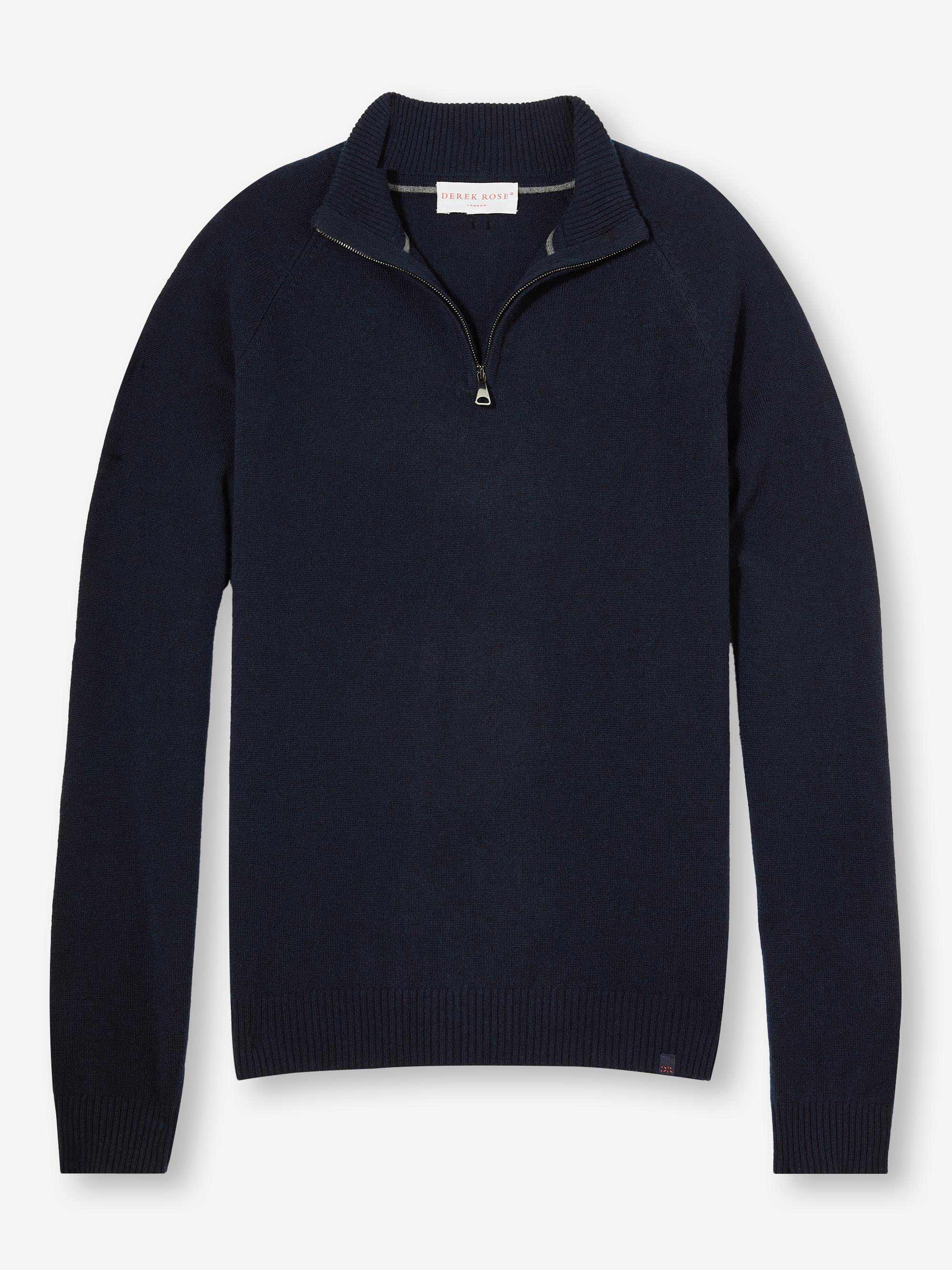 Men's Half-Zip Sweater Finley Cashmere Navy
