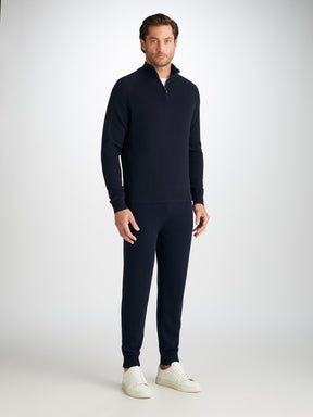 Men's Half-Zip Sweater Finley Cashmere Navy