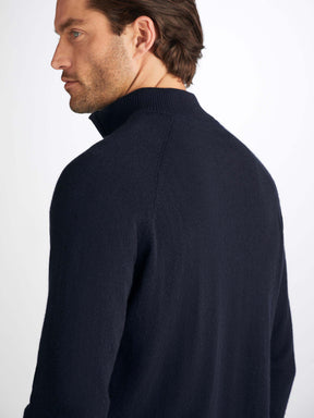 Men's Half-Zip Sweater Finley Cashmere Navy