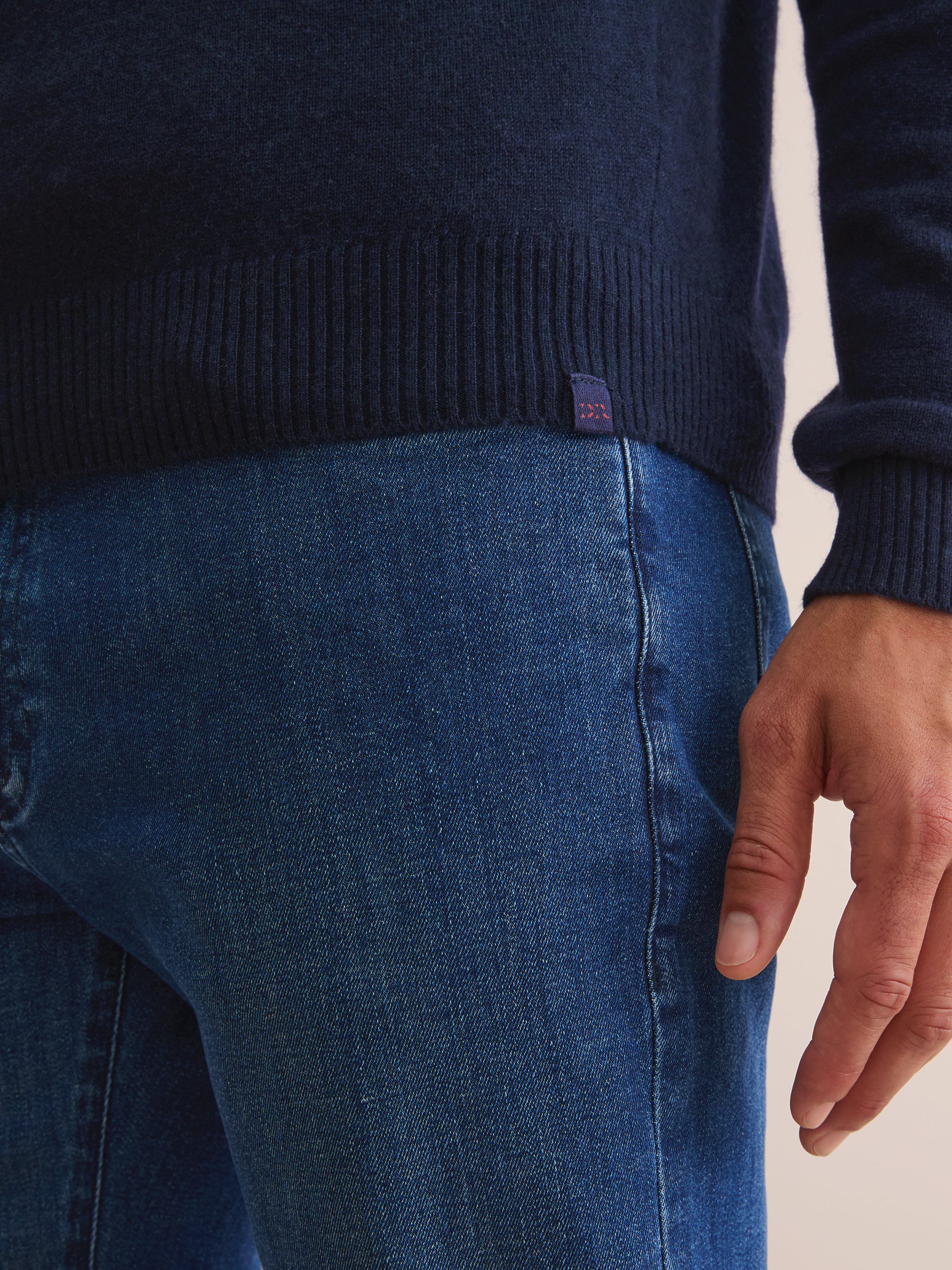 Men's Half-Zip Sweater Finley Cashmere Navy
