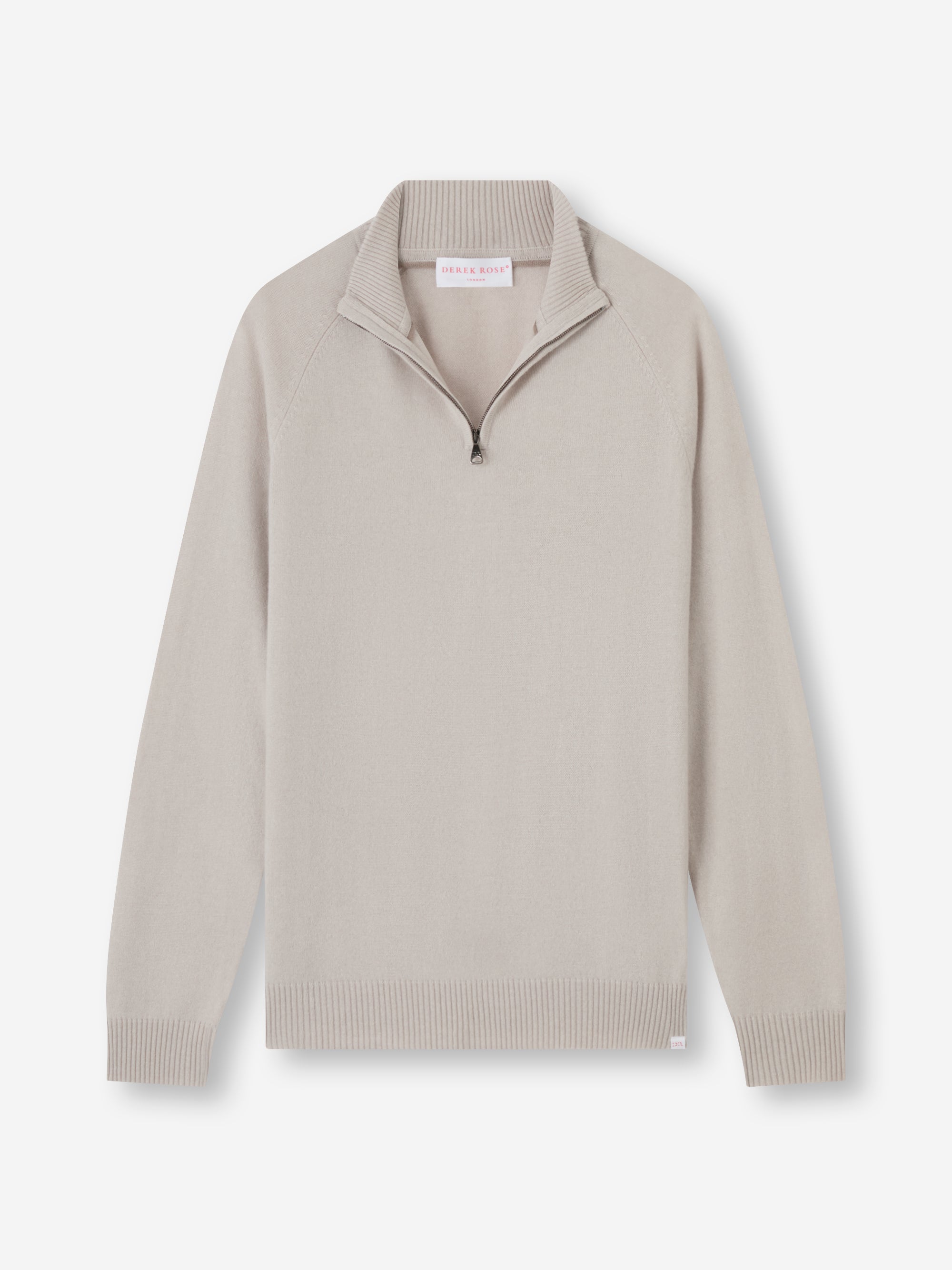 Men's Half-Zip Sweater Finley Cashmere Ash Grey
