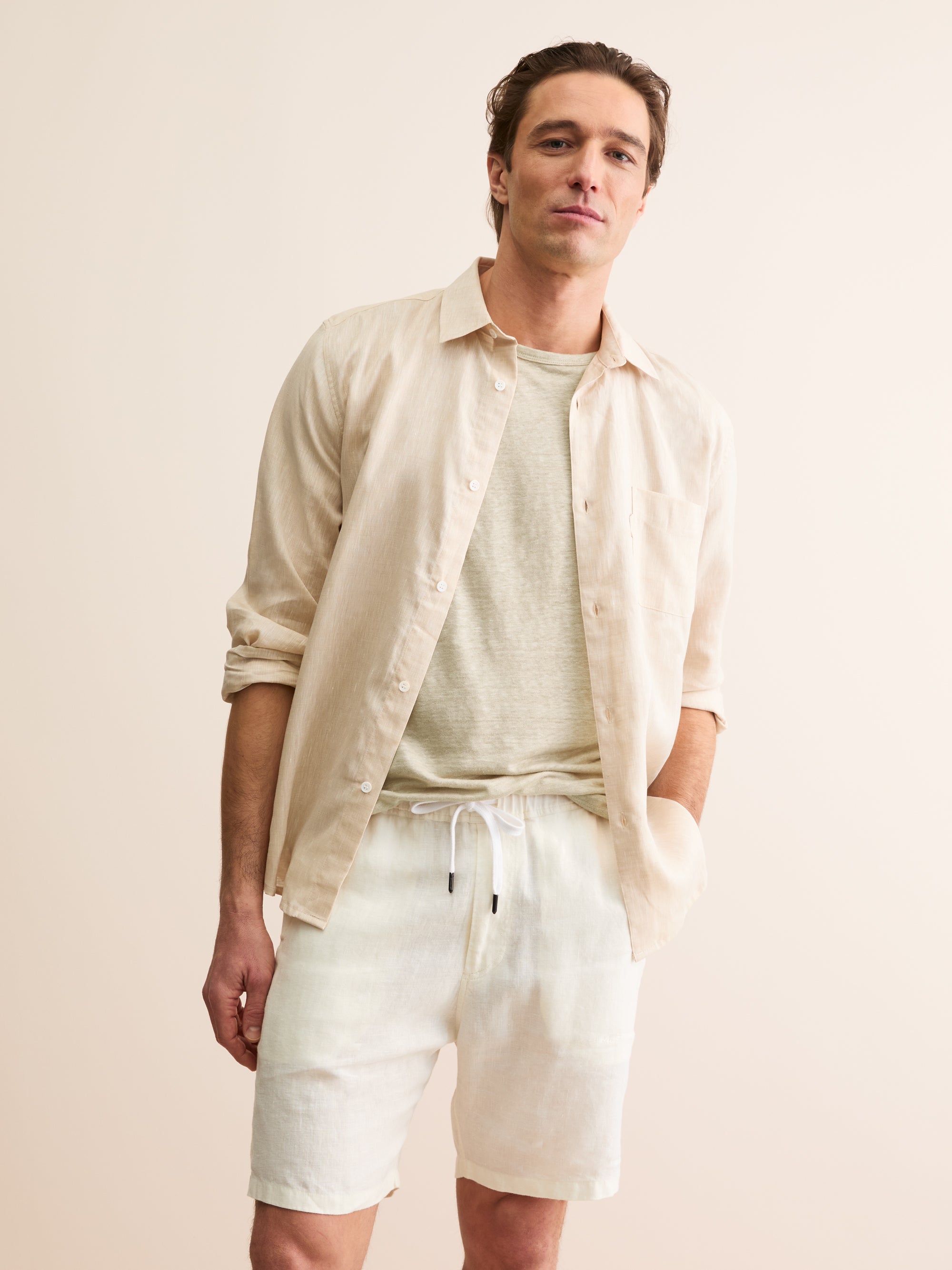 Men's T-Shirt Jordan Linen Beige