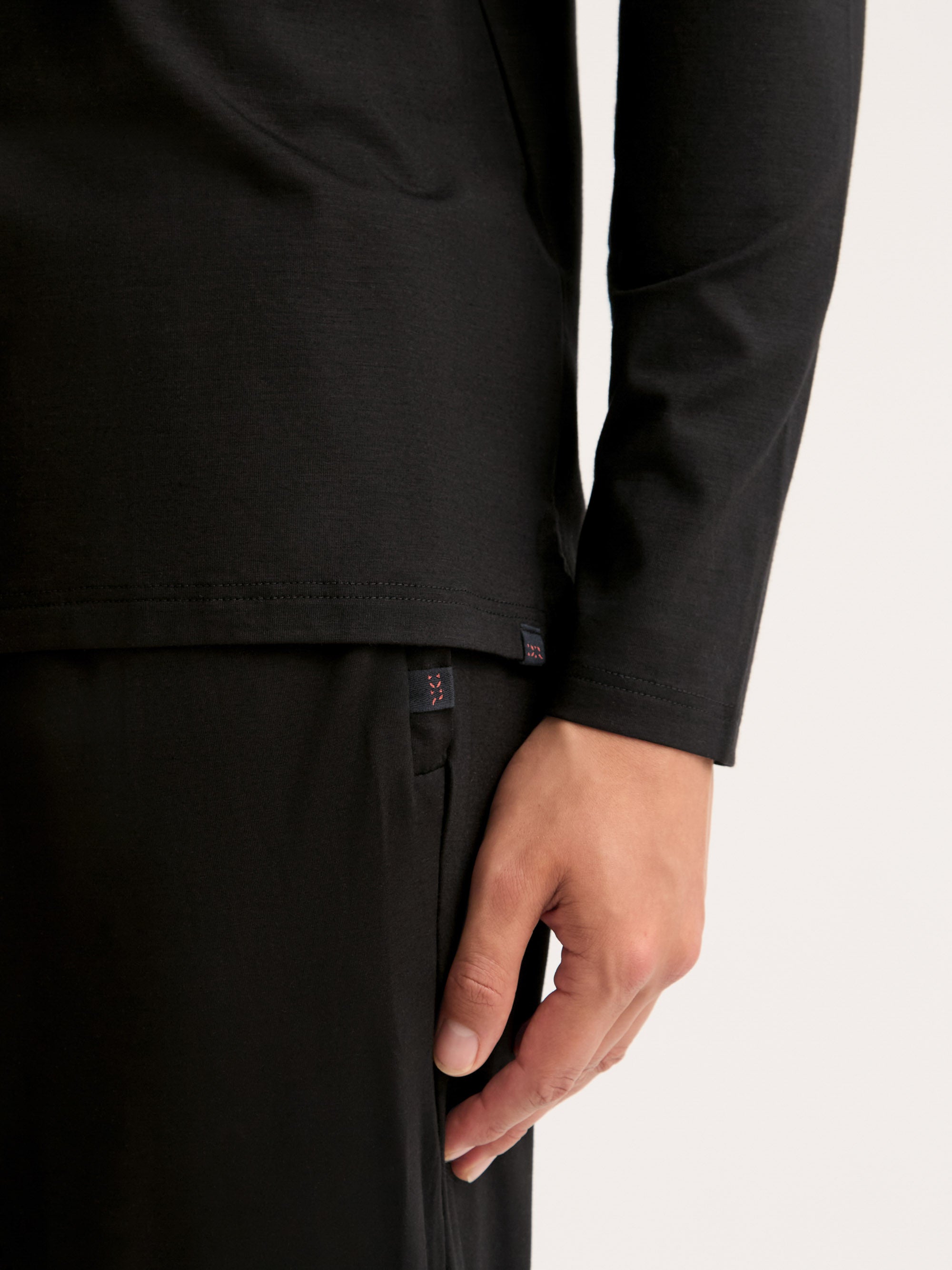 Men's Pullover Hoodie Basel Micro Modal Stretch Black