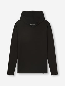 Men's Black Stretch Jersey Pullover Hoodie | Derek Rose