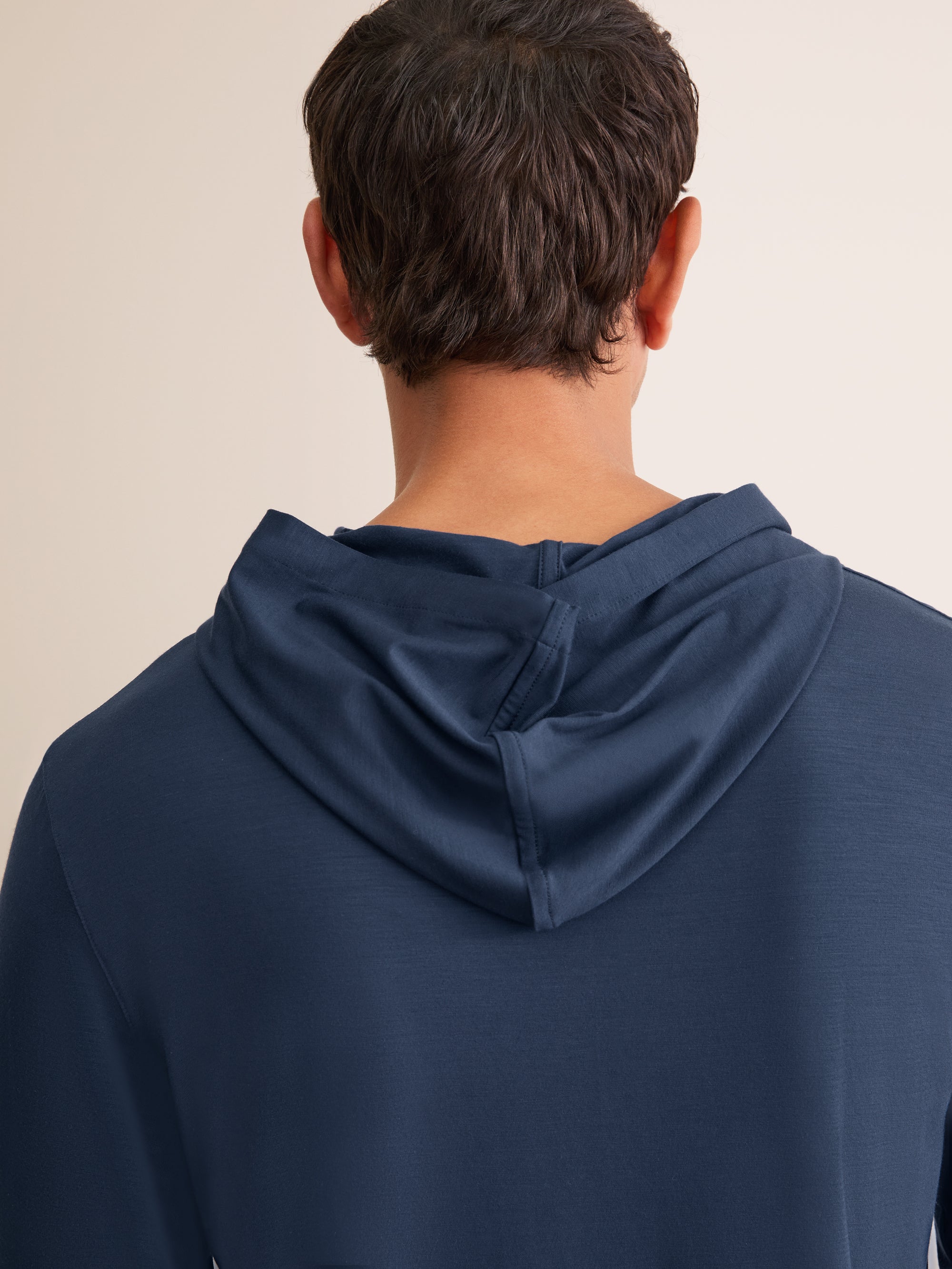 Men's Pullover Hoodie Basel Micro Modal Stretch Navy