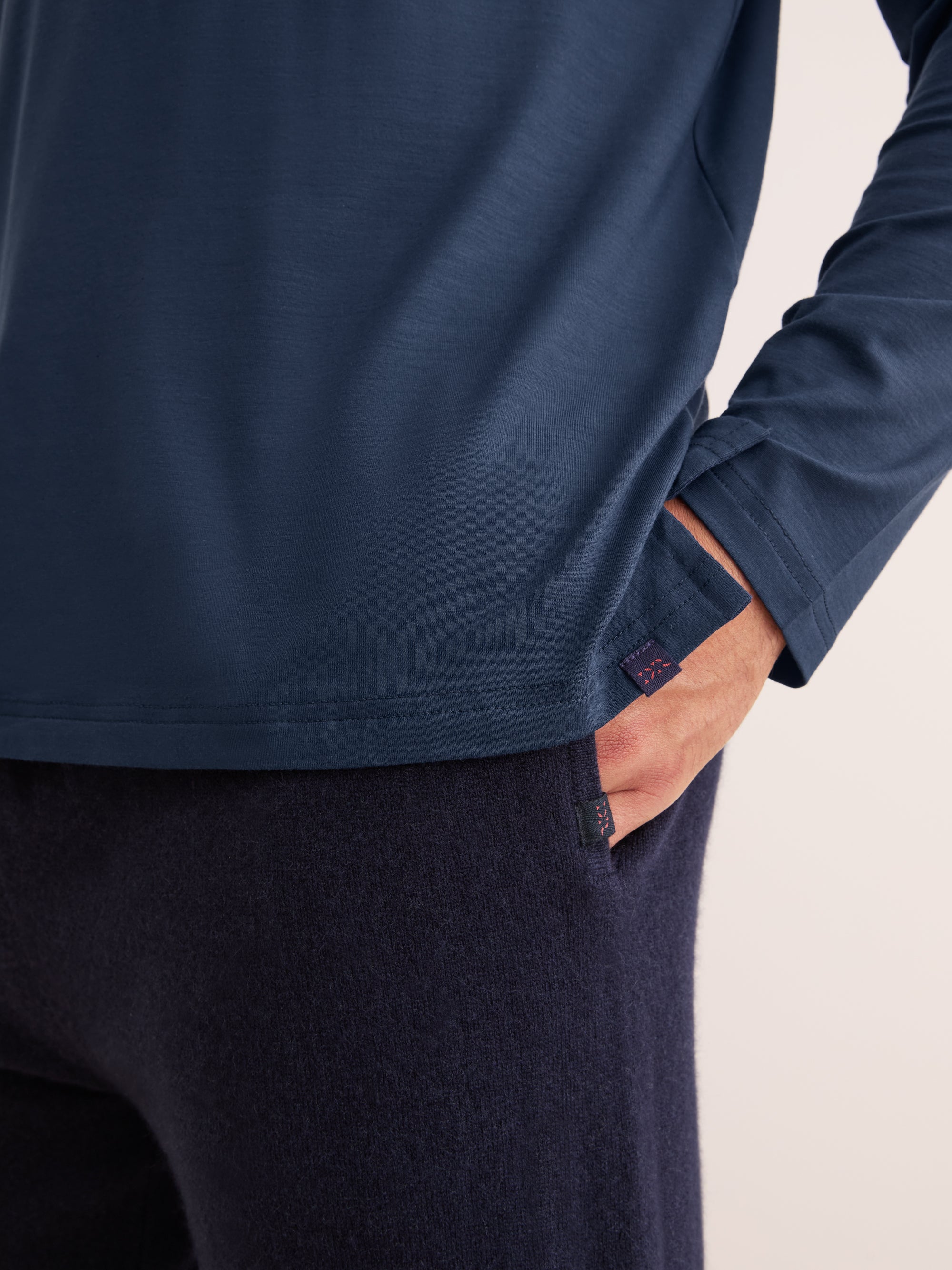 Men's Pullover Hoodie Basel Micro Modal Stretch Navy