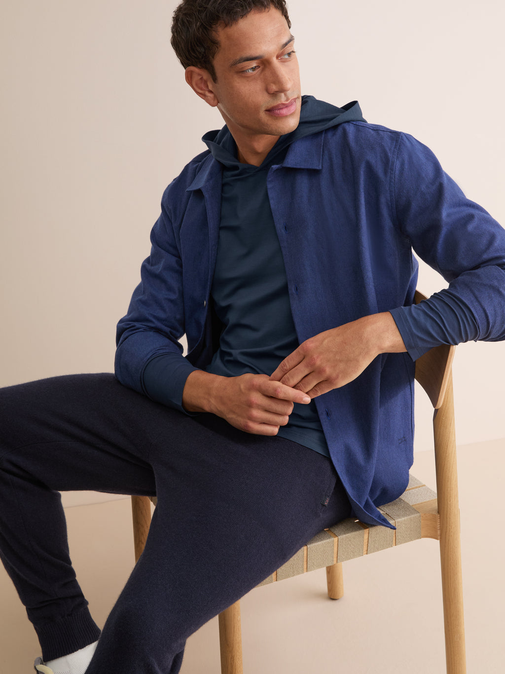 Basel Micro Modal Hoodie Navy Blue