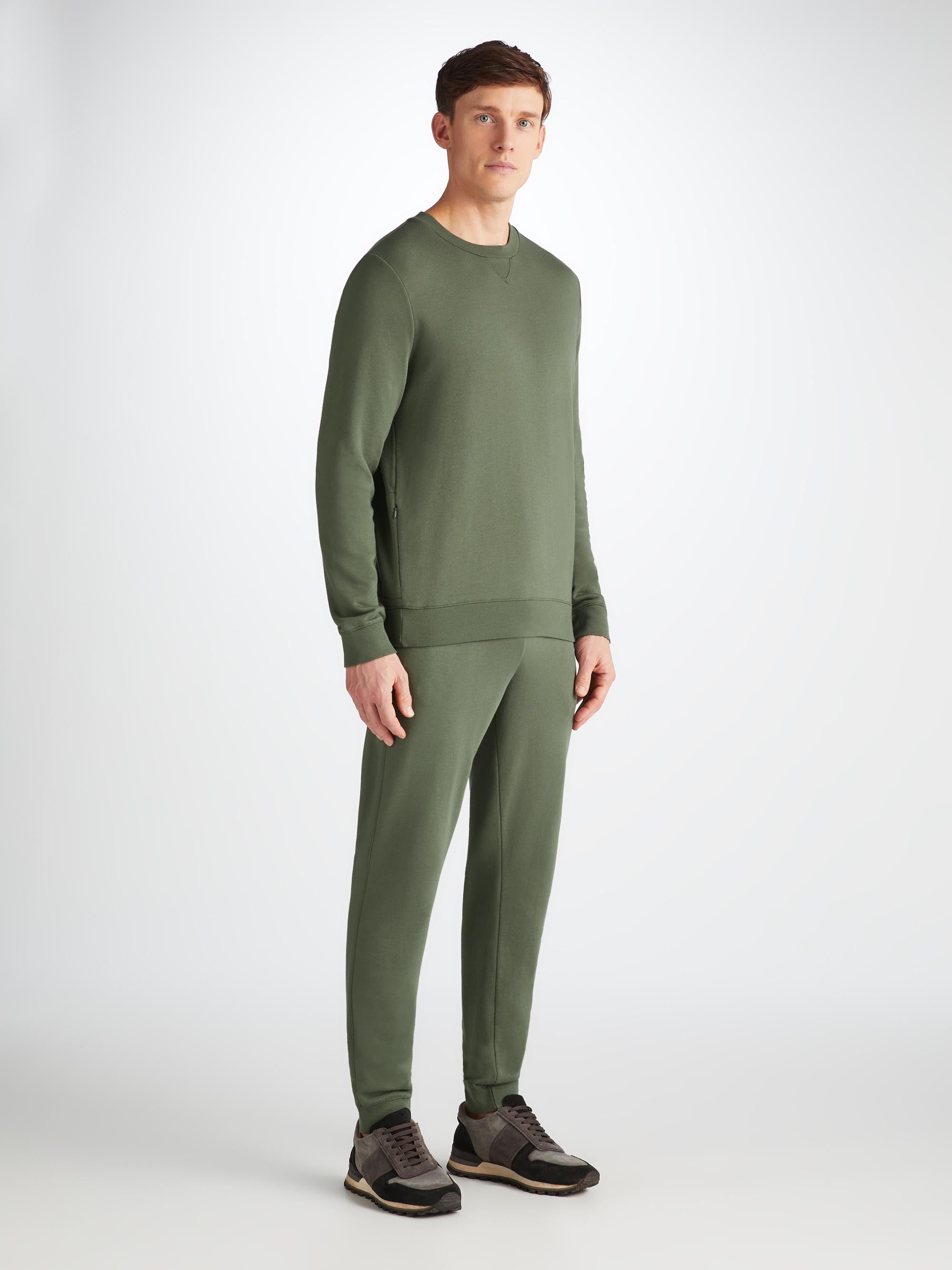 Men's Sweatshirt Quinn Cotton Modal Soft Green