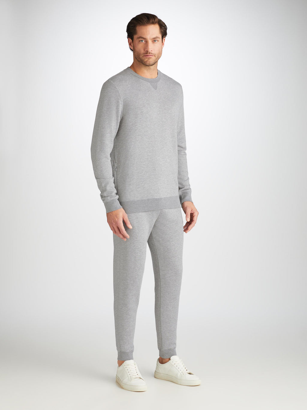 Sweatshirt Sweatpants Quinn Cotton Modal Silver