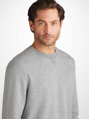 Men's Sweatshirt Quinn Cotton Modal Silver