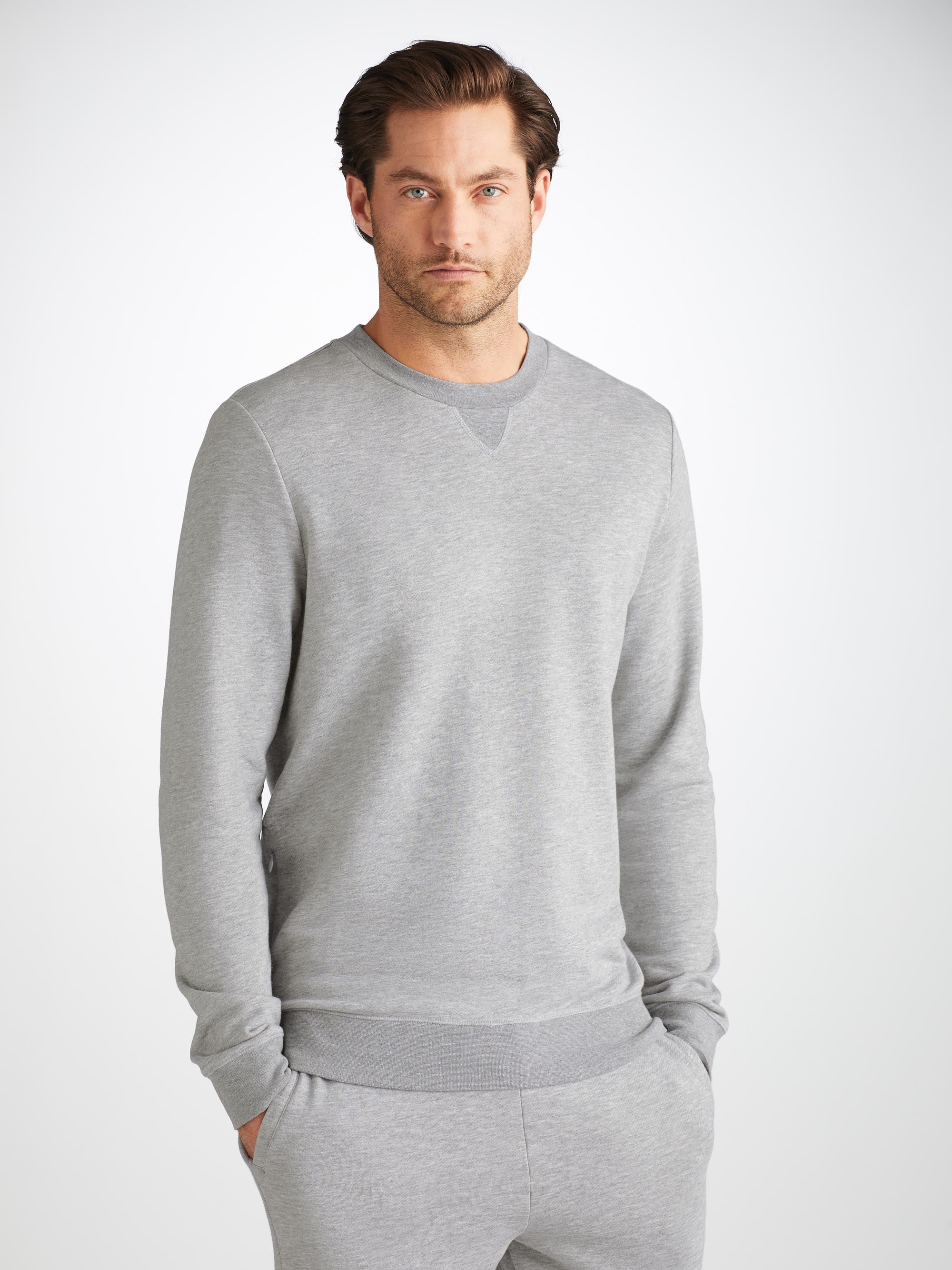 Men's Sweatshirt Quinn Cotton Modal Silver
