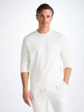 Men's Sweatshirt Quinn Cotton Modal White
