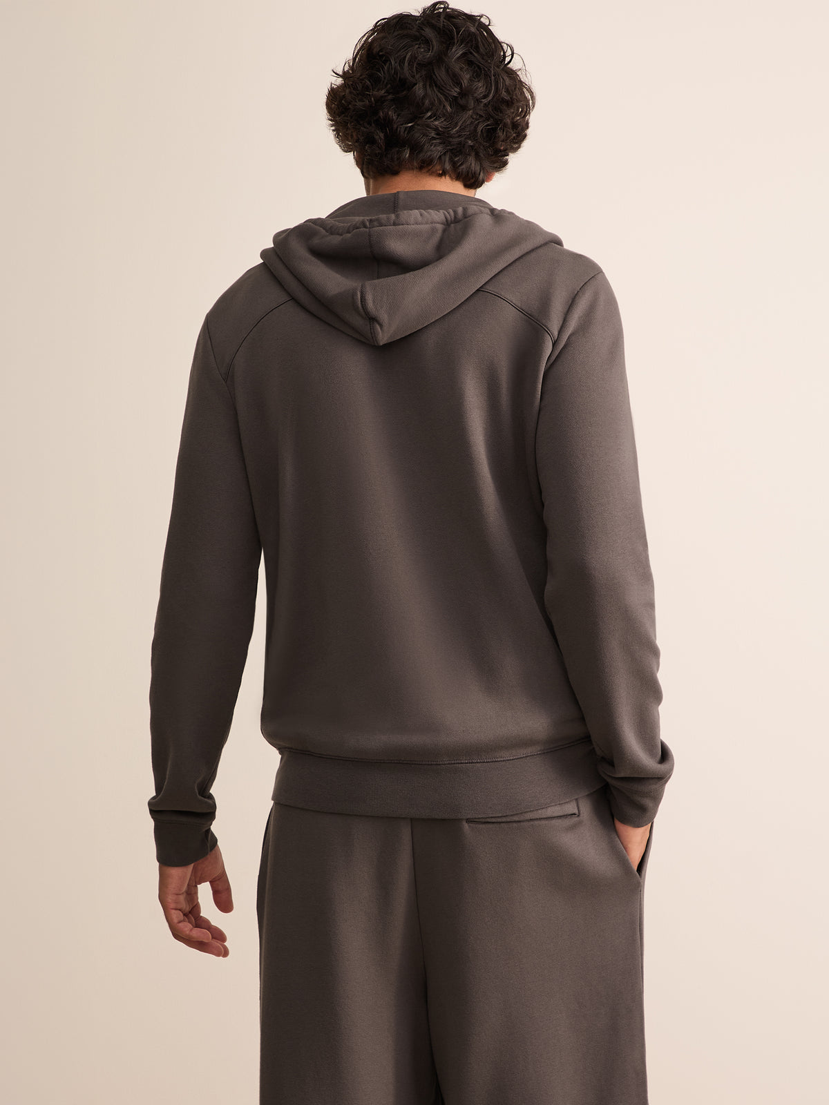 Harley Cotton Modal Zip Up Hoodie Espresso Brown