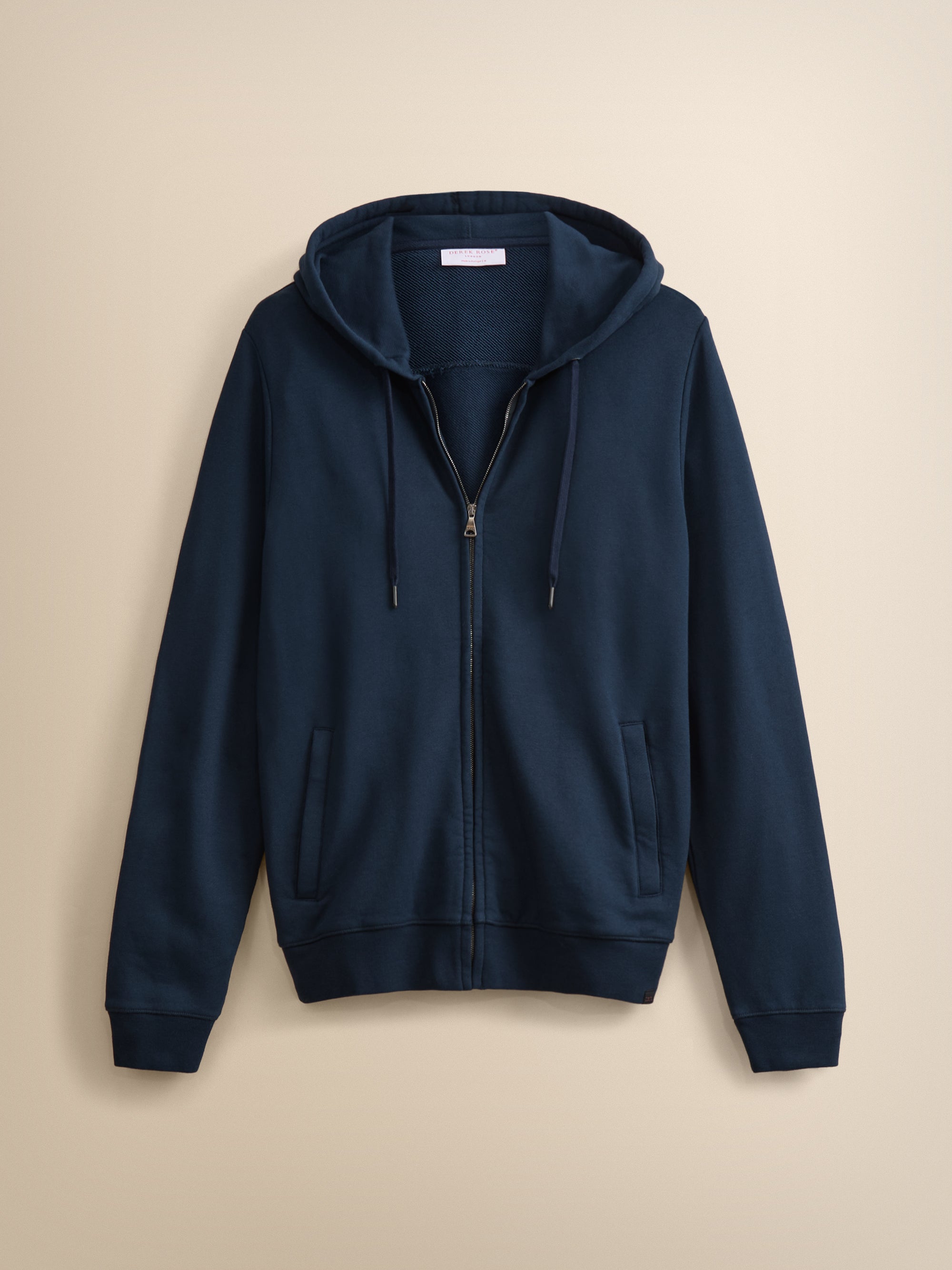 Harley Cotton Modal Zip Up Hoodie Navy Blue