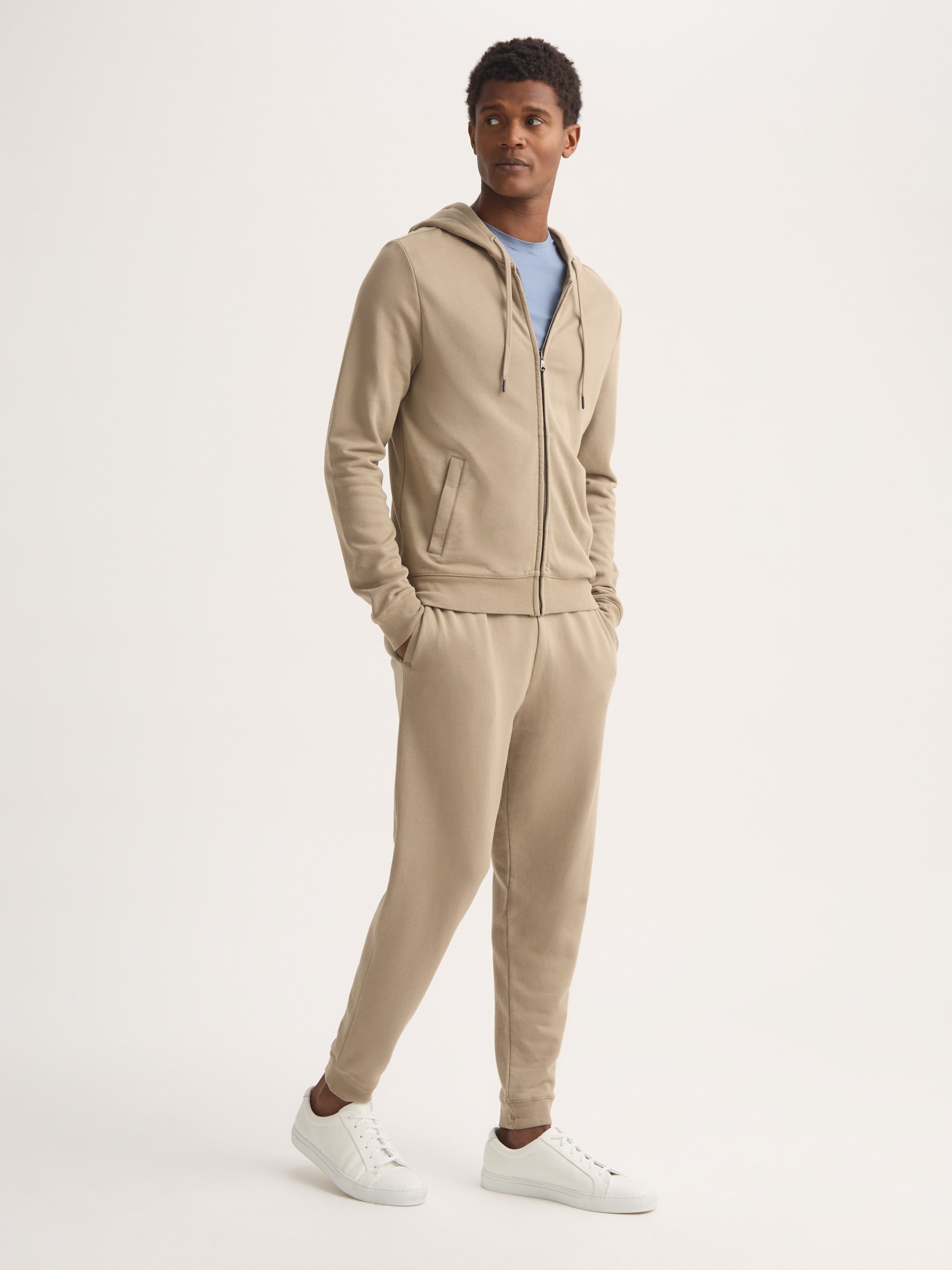 Men's Hoodie Quinn Cotton Modal Taupe